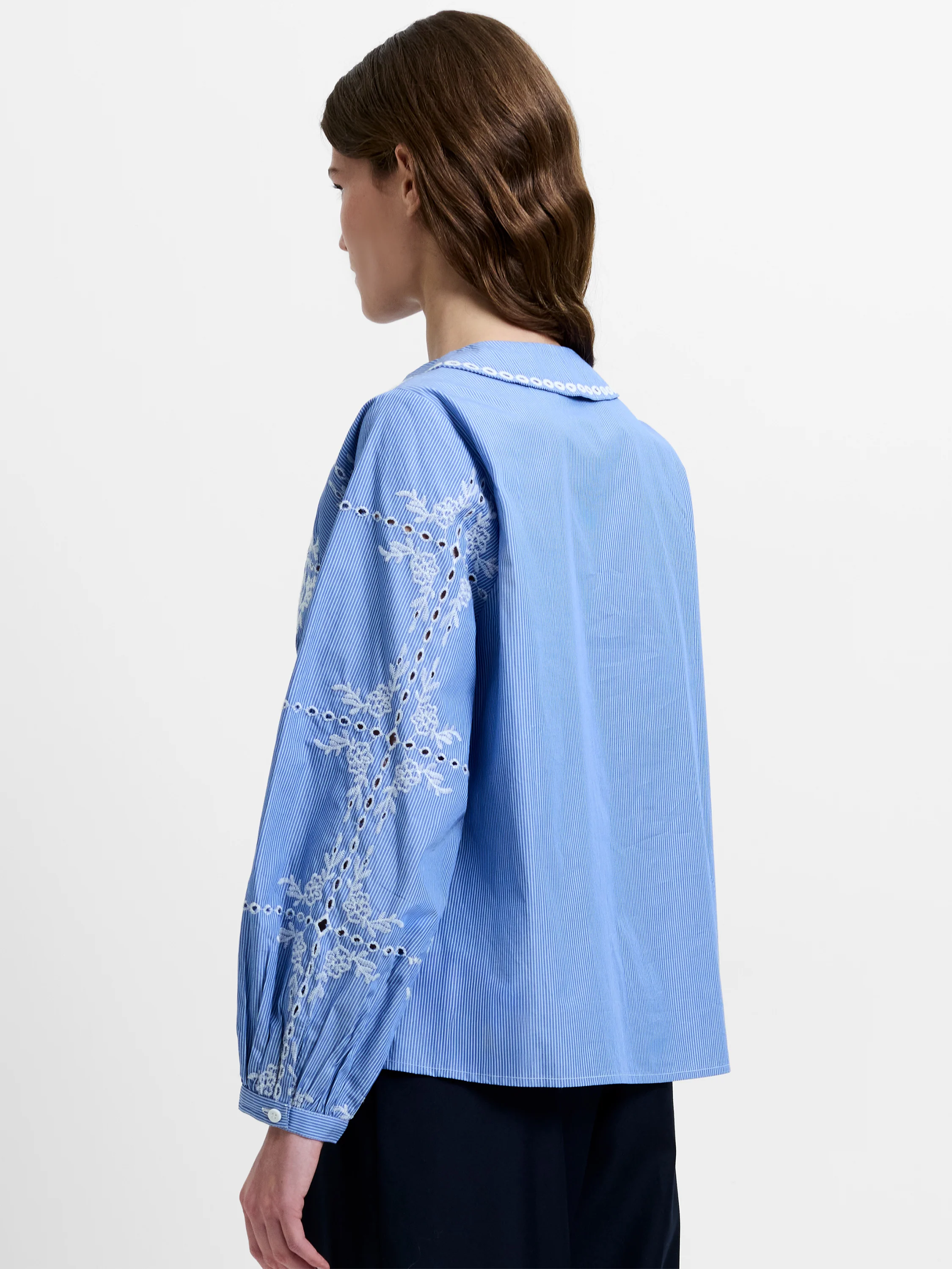 Grayson Peter Pan Collar Embroidered Top - Image 4