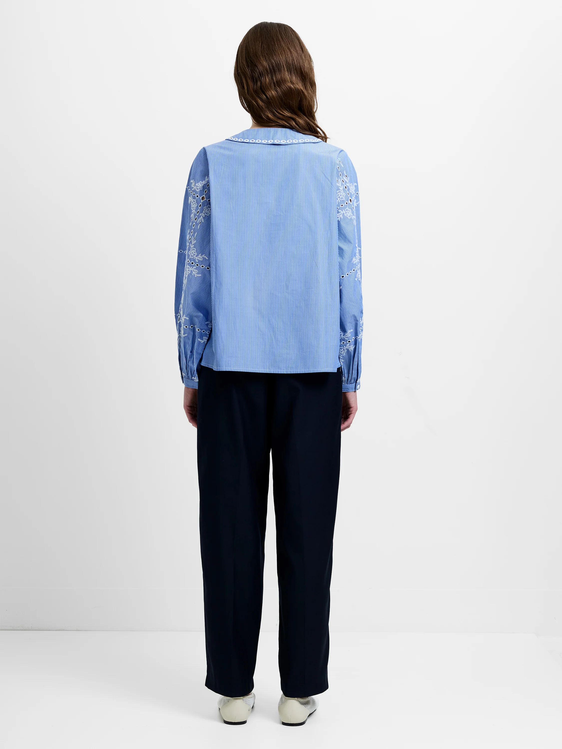 Grayson Peter Pan Collar Embroidered Top - Image 5