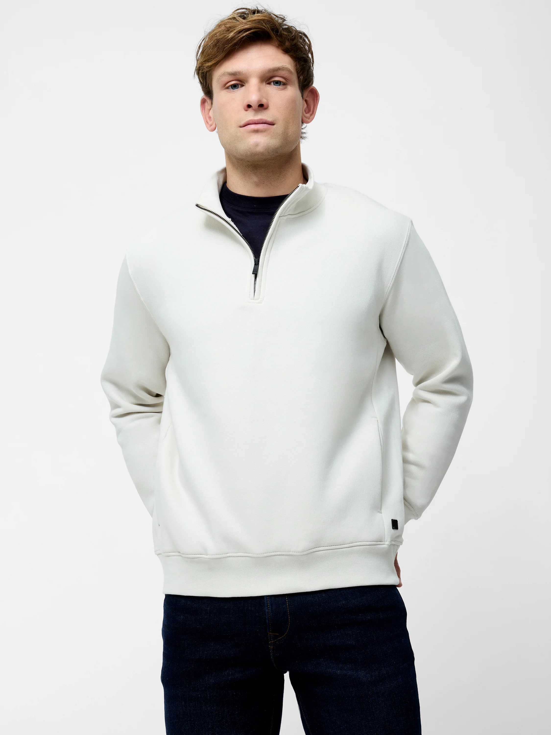 Half Zip Funnel Neck Sweatshirt - Image 2