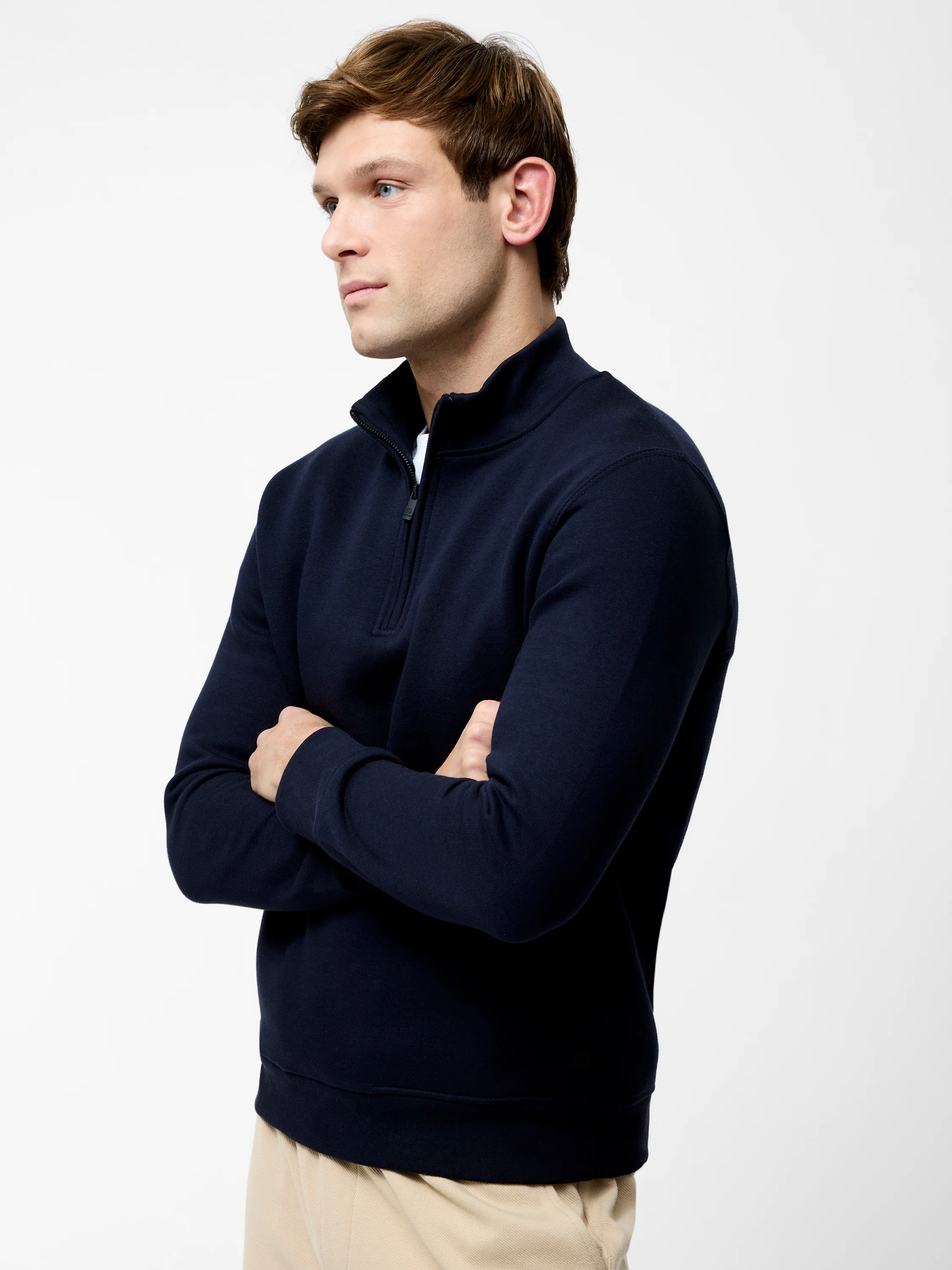 Half Zip Funnel Neck Sweatshirt - Image 3