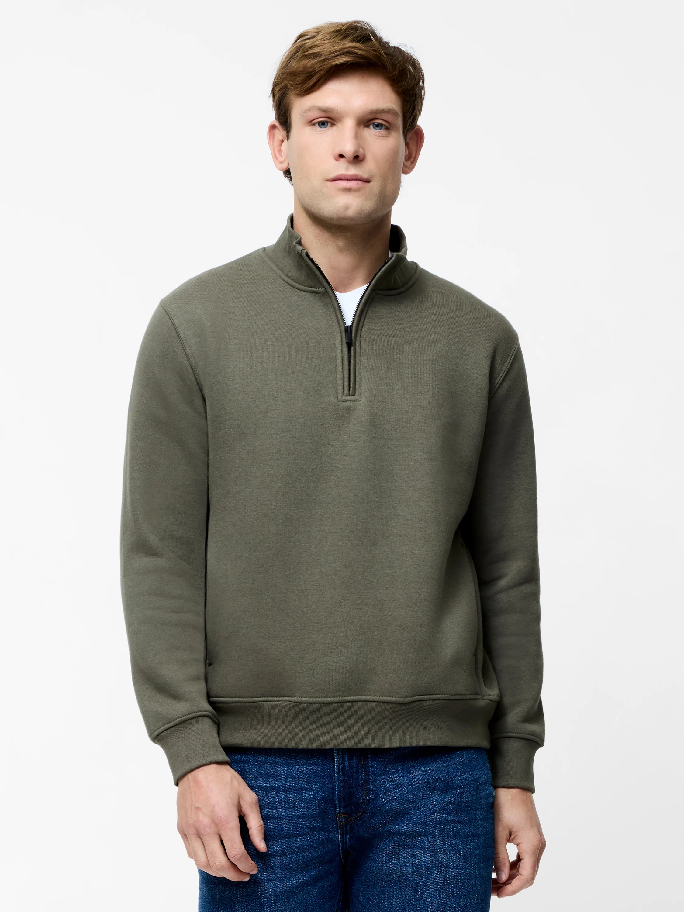 Half Zip Funnel Neck Sweatshirt - Image 4