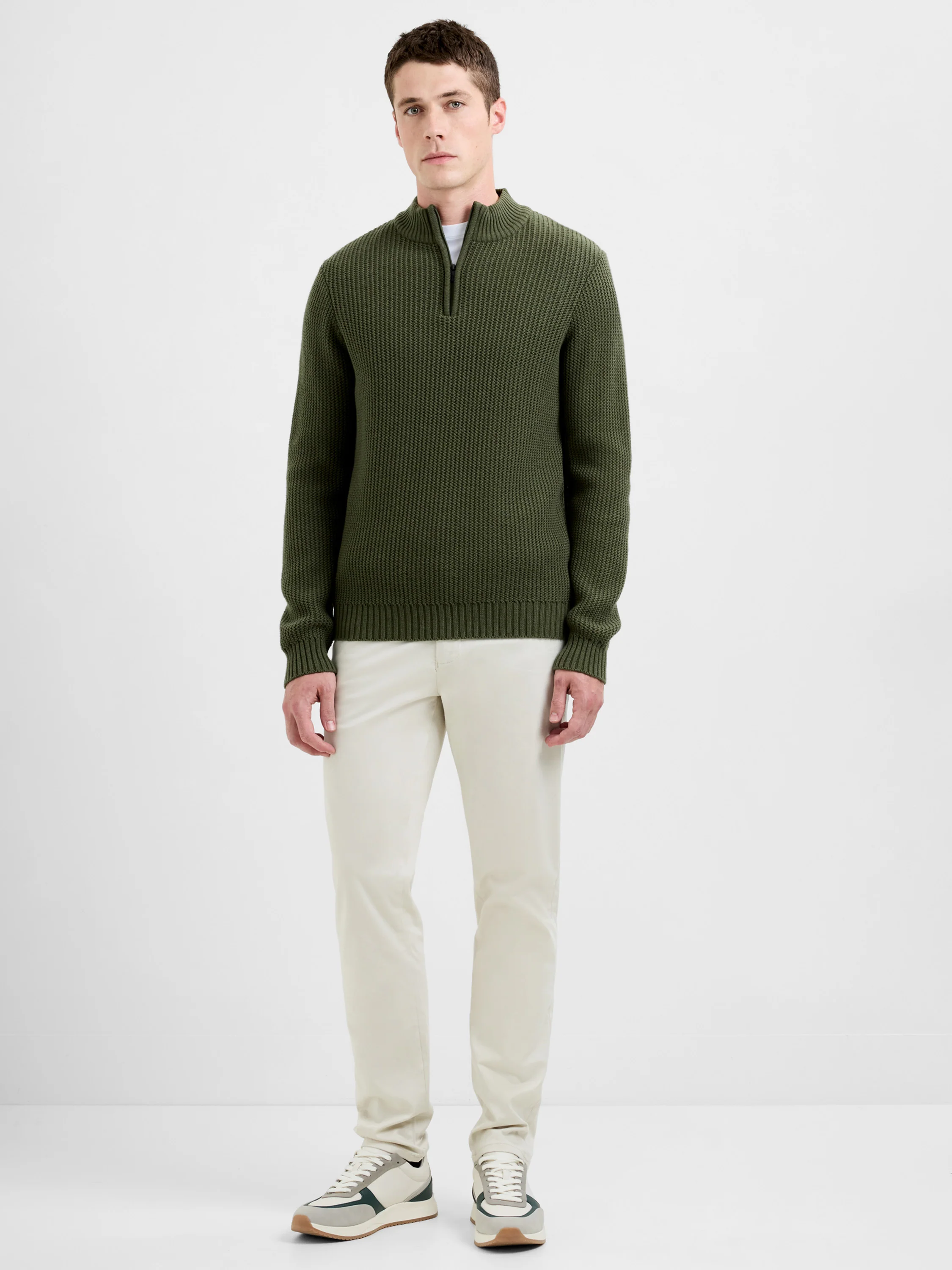 Half Zip Mock Neck Jumper - Image 2