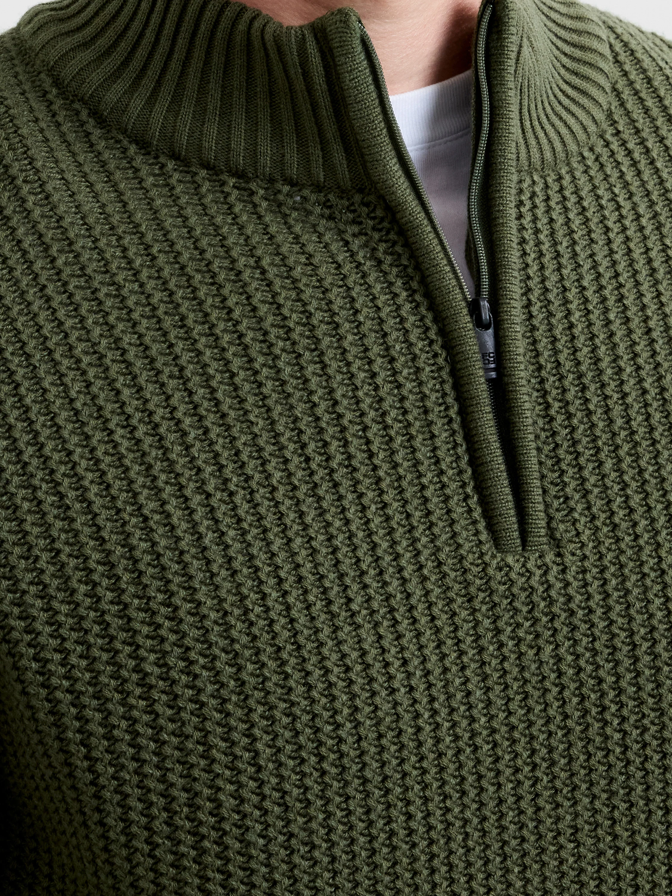 Half Zip Mock Neck Jumper - Image 3