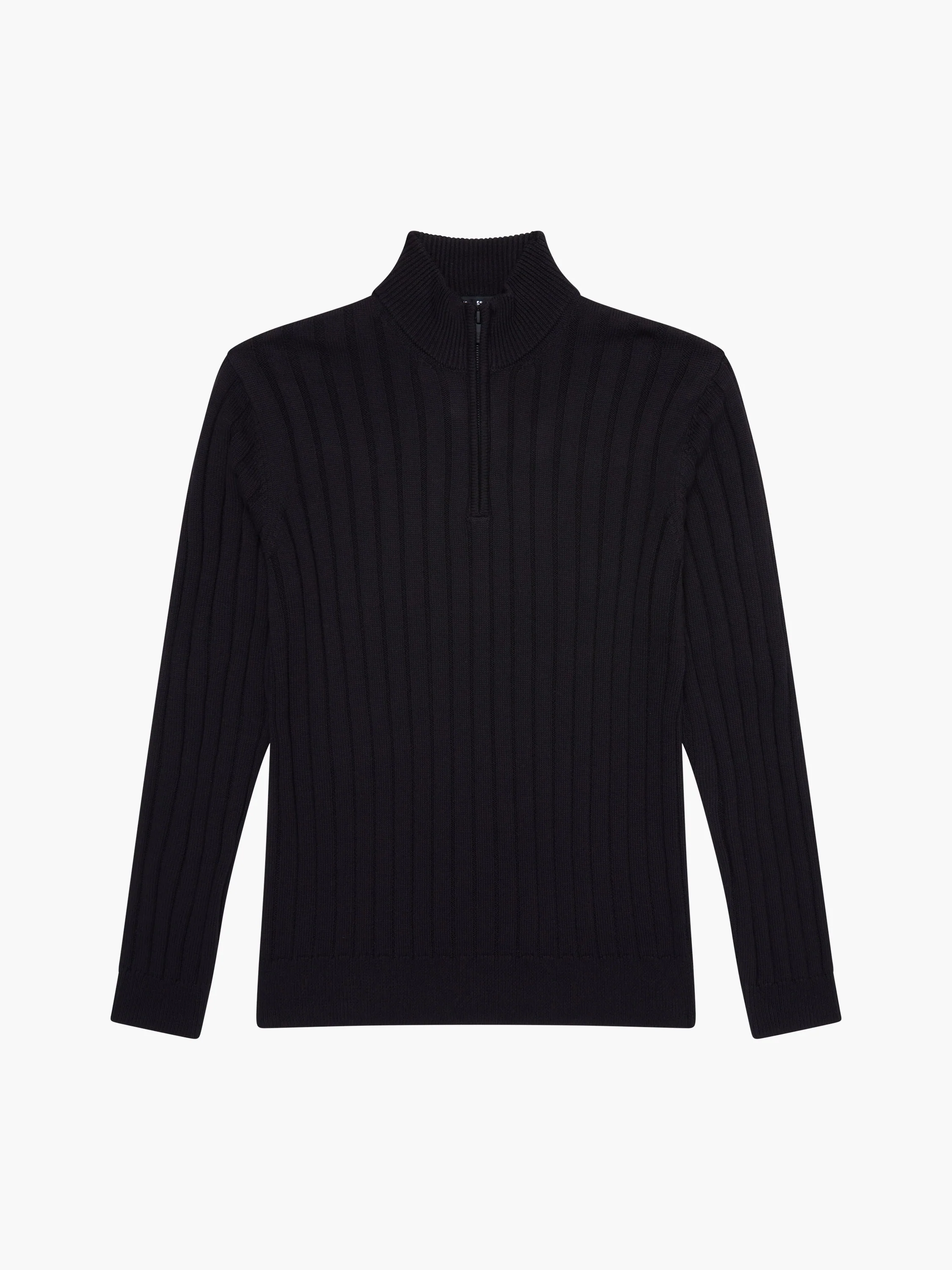 Half Zip Ribbed Knit Jumper - Image 6