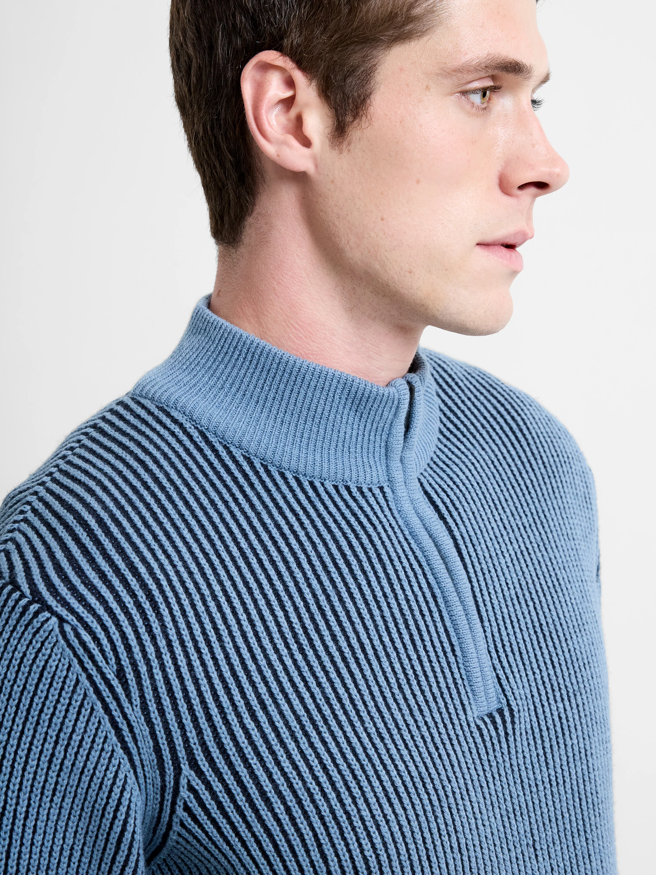 Half Zip Wool Blend Jumper - Image 3