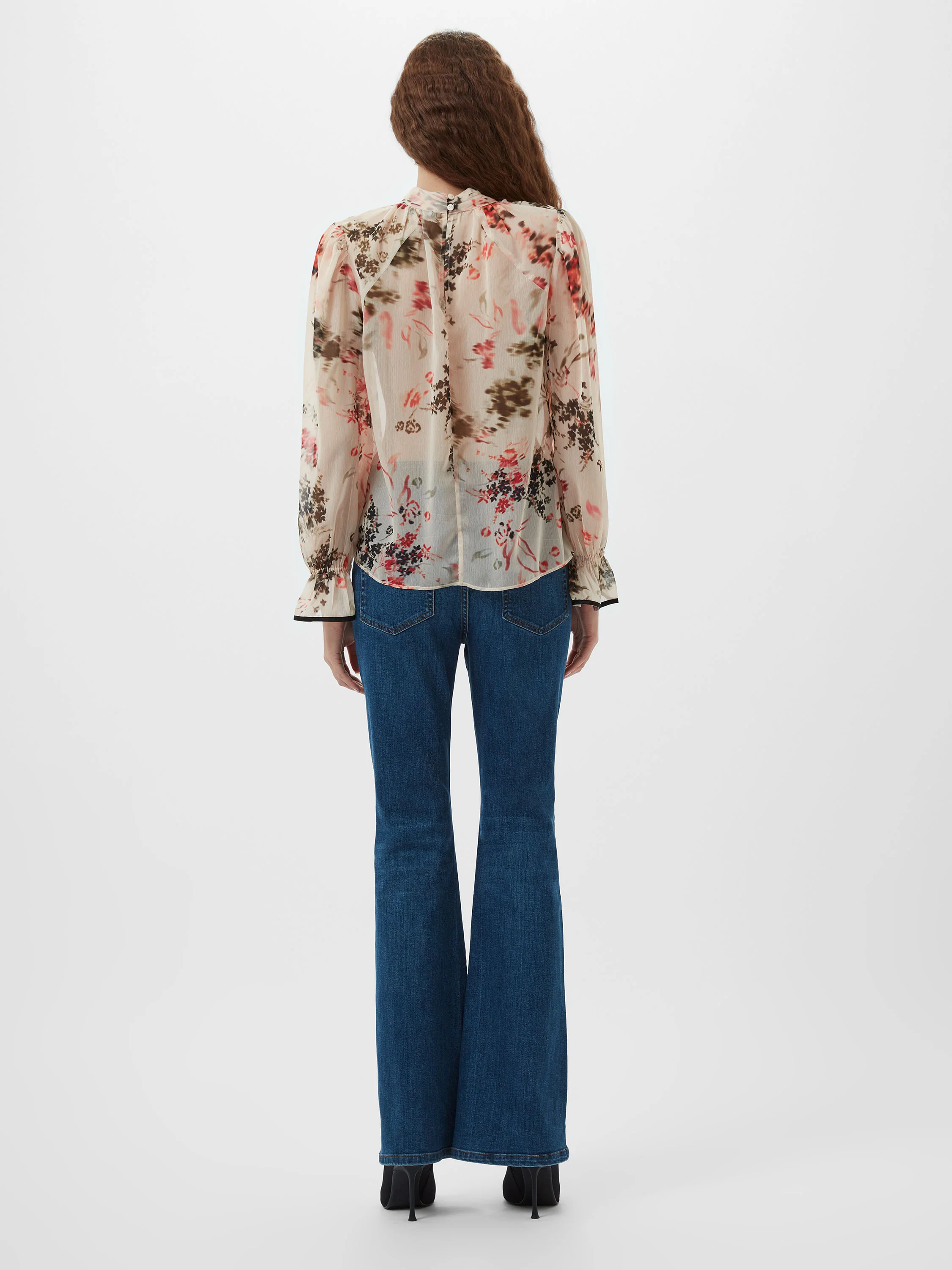 Hallie Crinkle Contrast Floral Top - Image 5