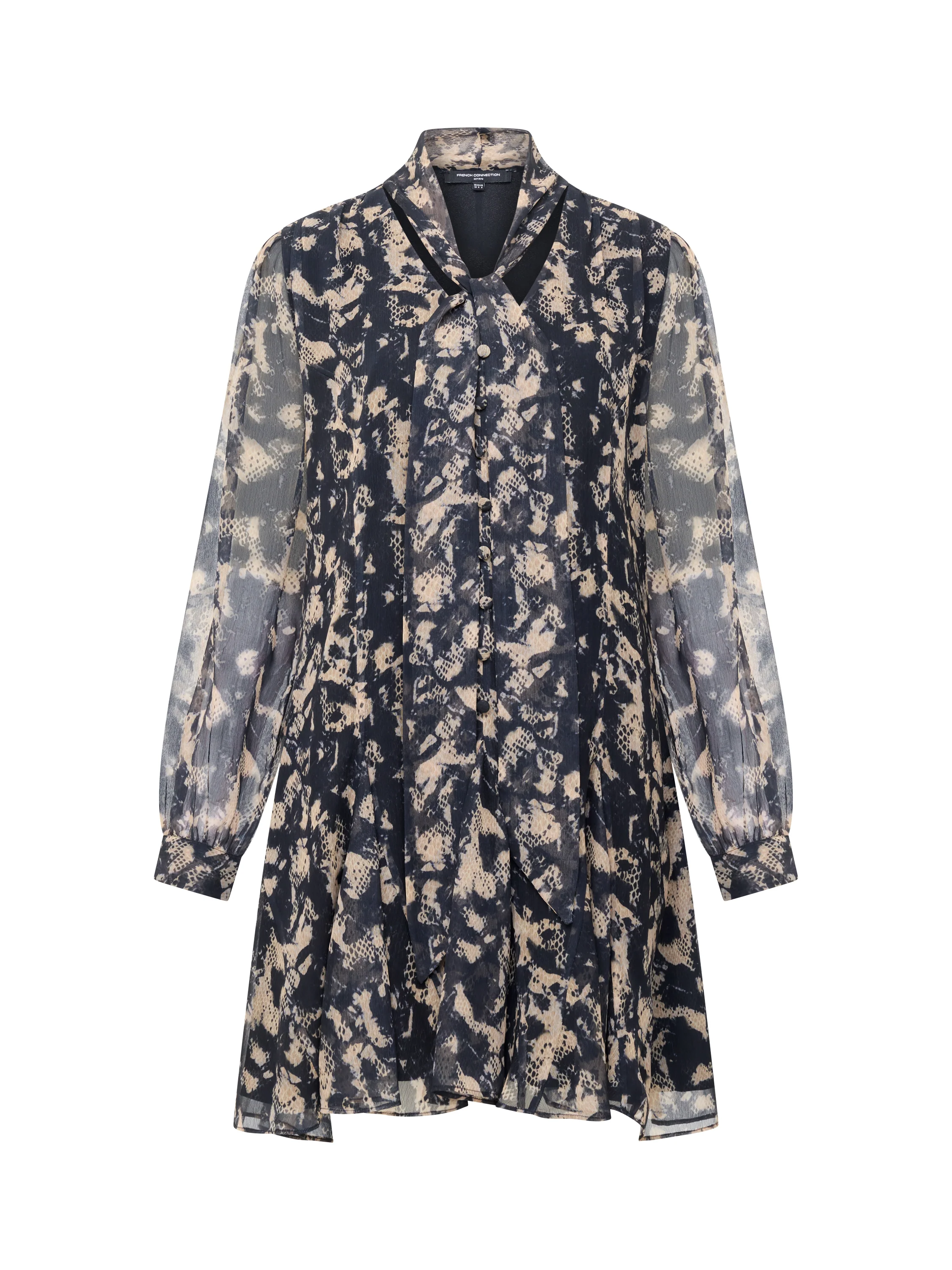 Hallie Snake Chiffon Mini Dress - Image 6