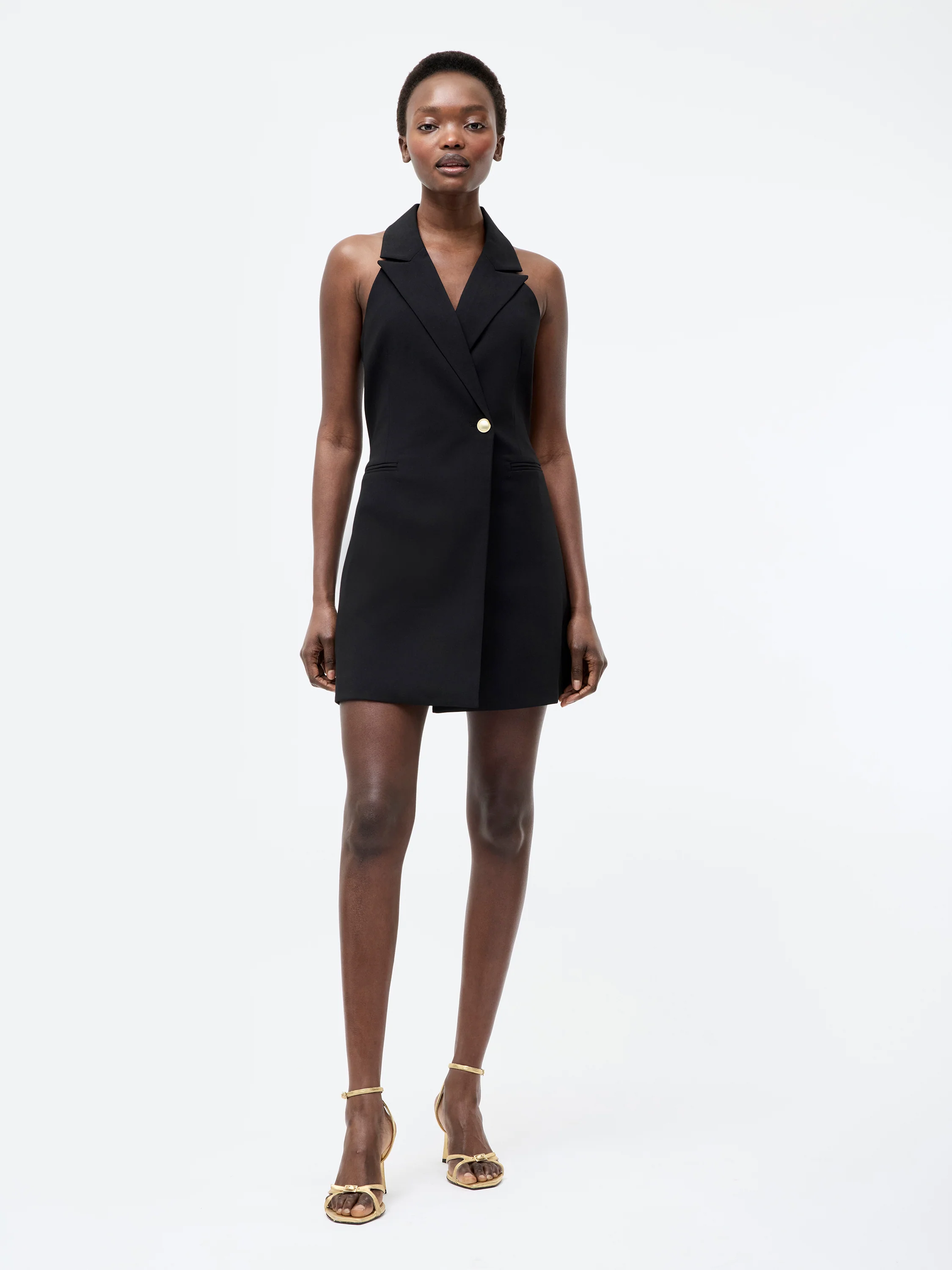 Halterneck Blazer Mini Dress