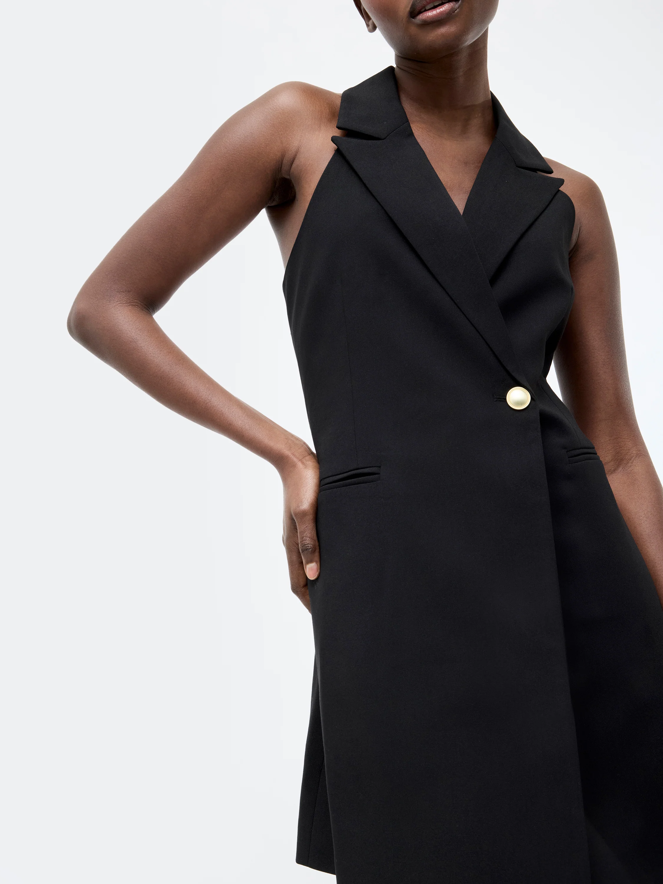 Halterneck Blazer Mini Dress - Image 2