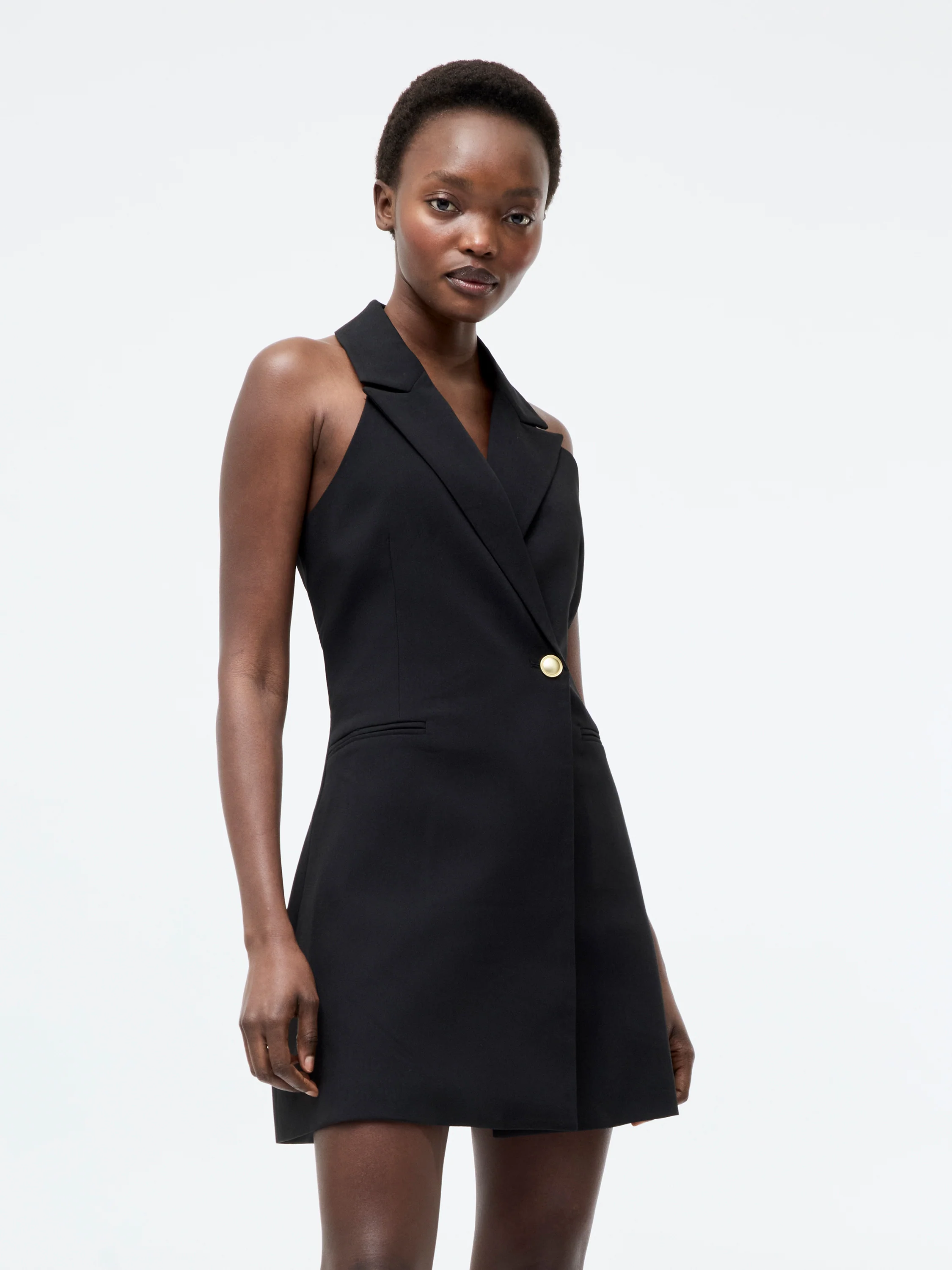 Halterneck Blazer Mini Dress - Image 3