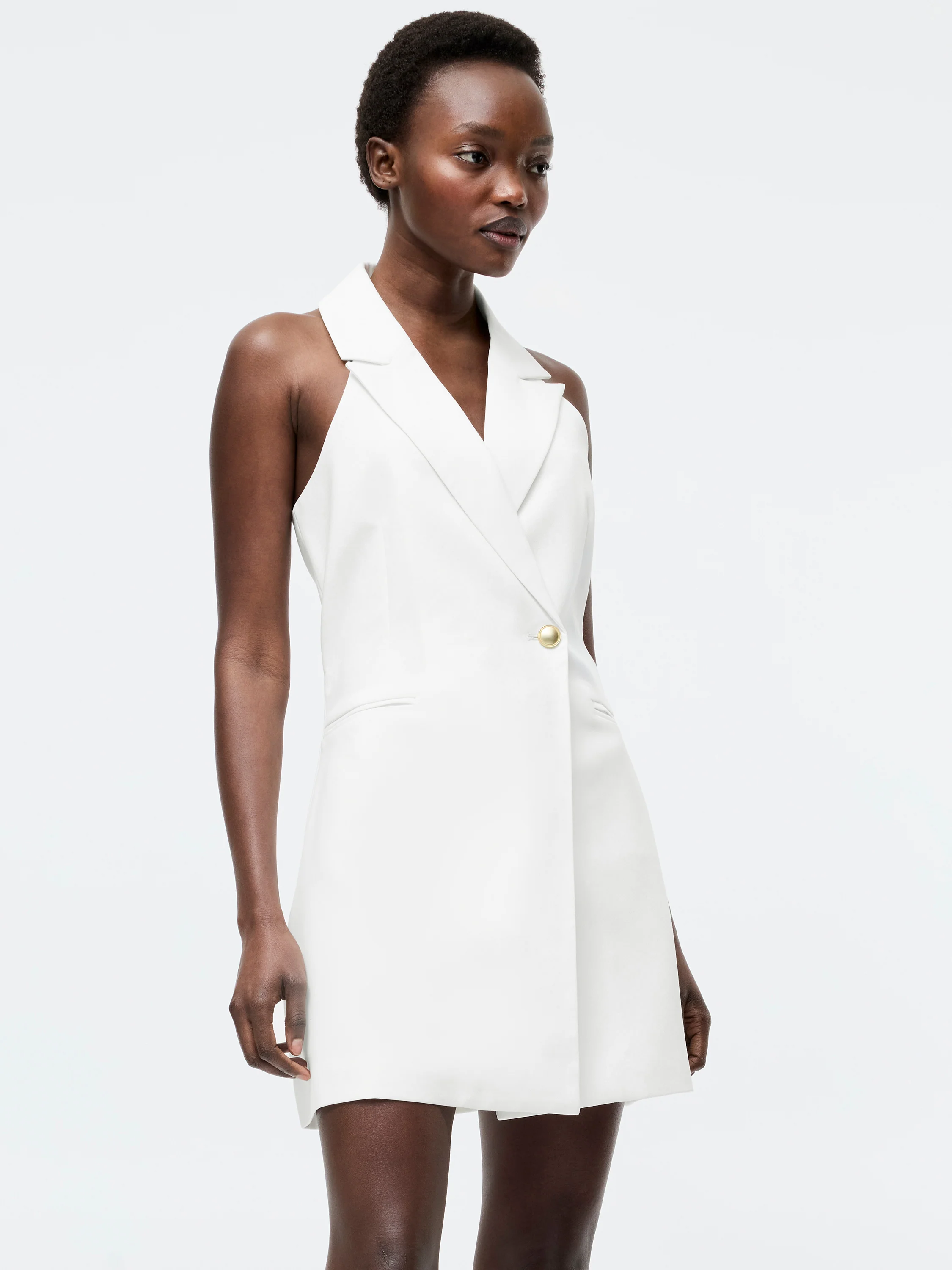 Halterneck Blazer Mini Dress - Image 2