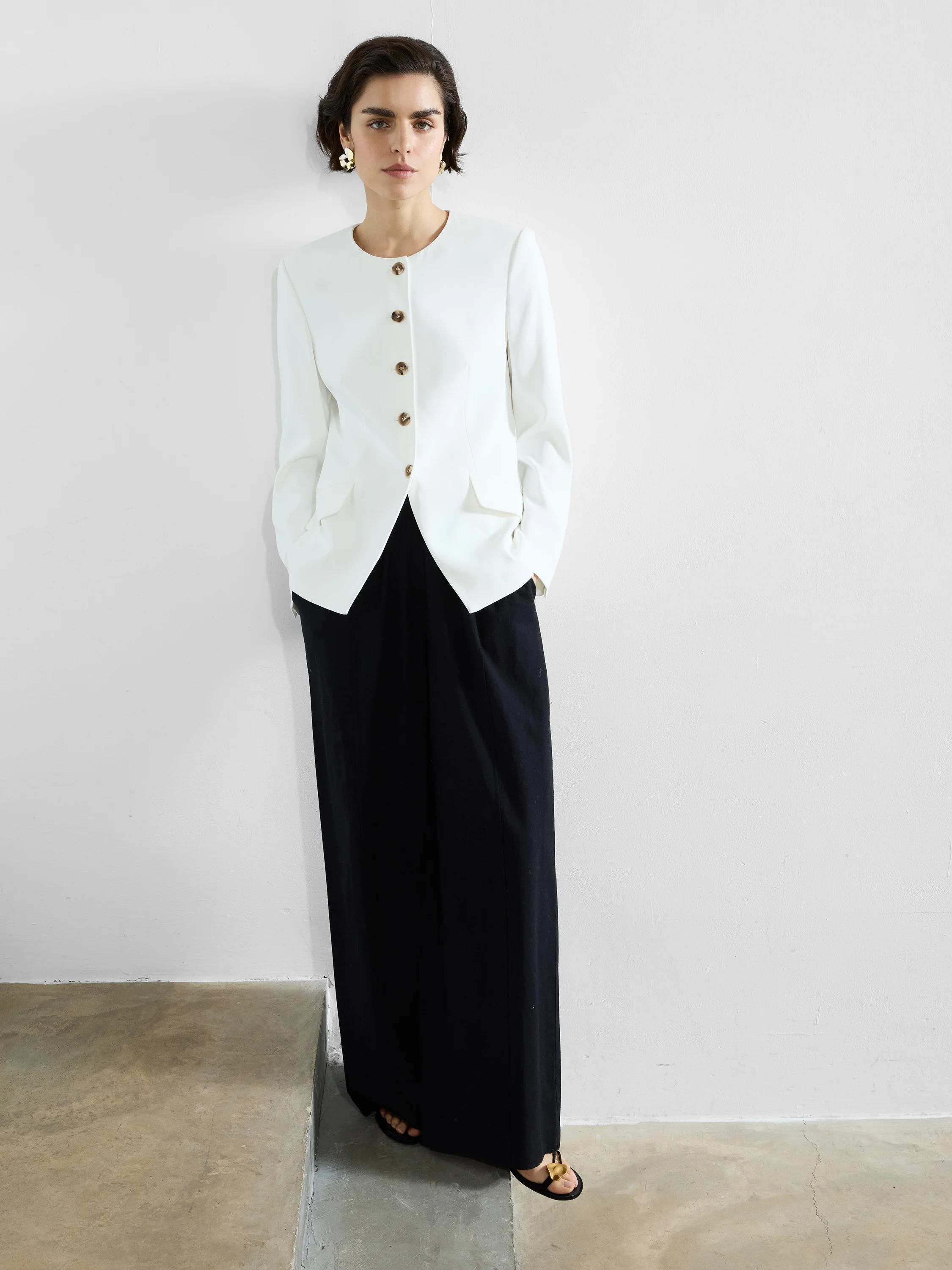 Harrie Collarless Blazer - Image 2