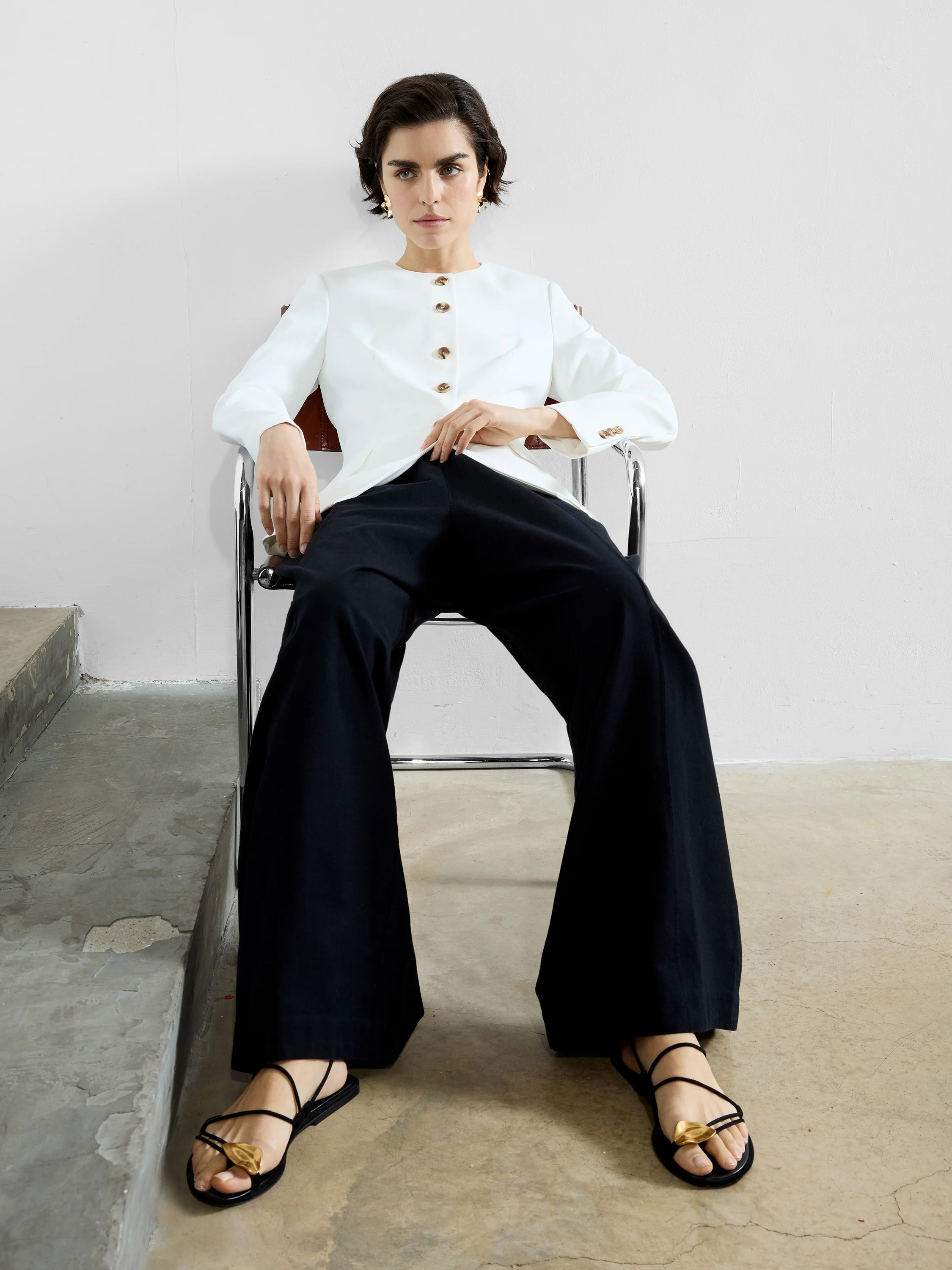 Harrie Collarless Blazer - Image 4