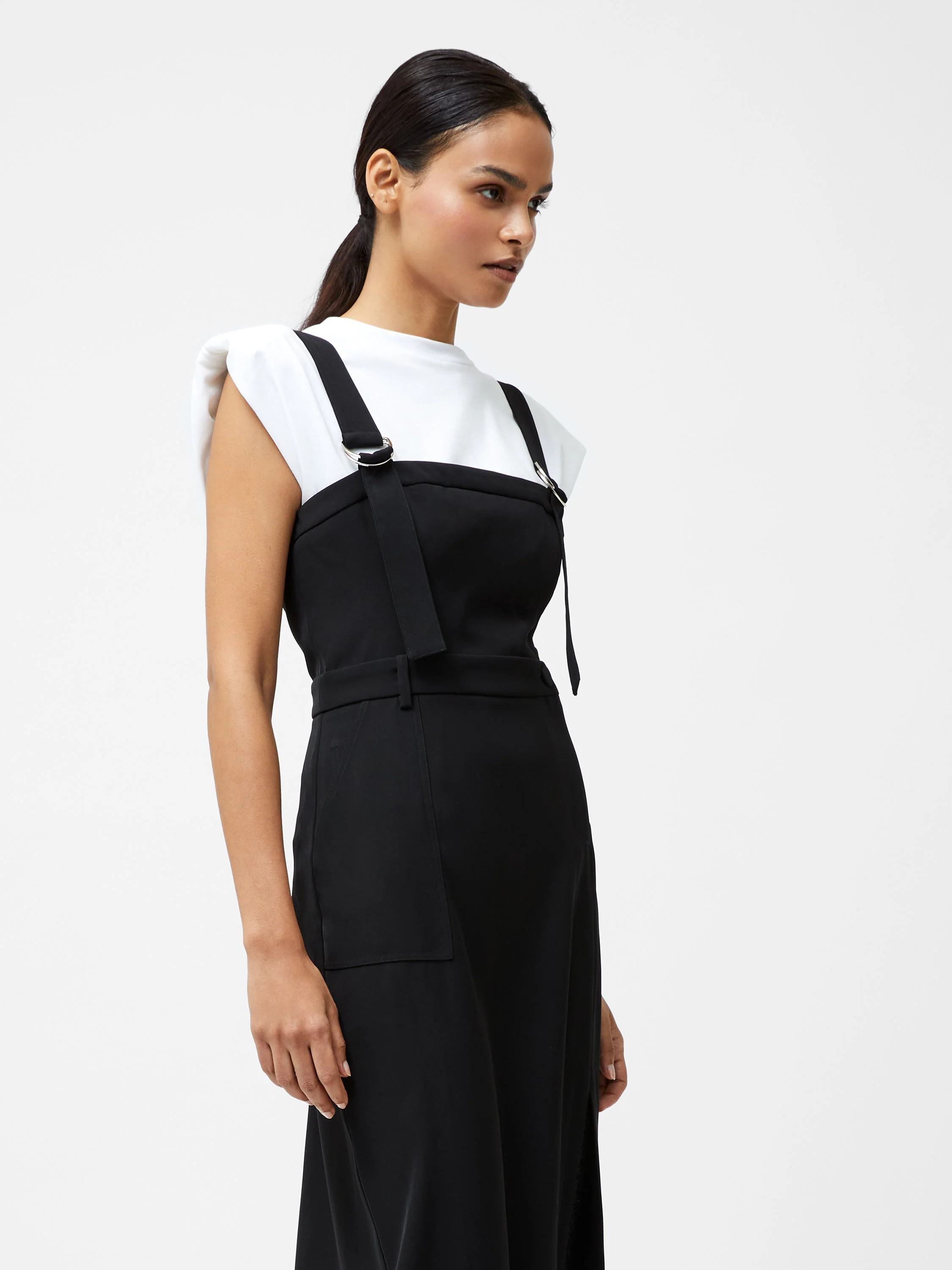 Harrie Suiting Pinafore Midi Dress - Image 4