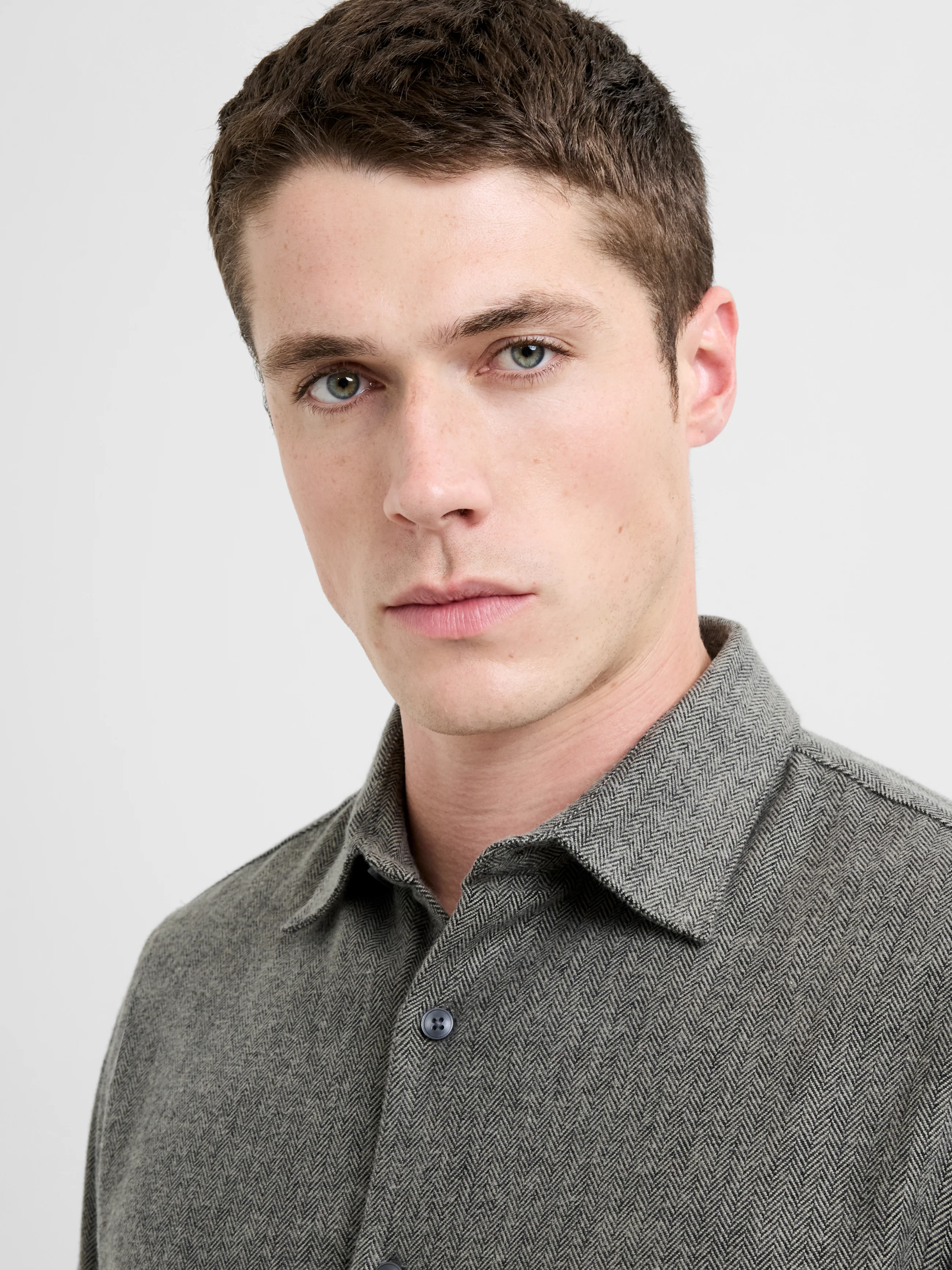 Herringbone Long Sleeve Regular Fit Shirt - Image 4