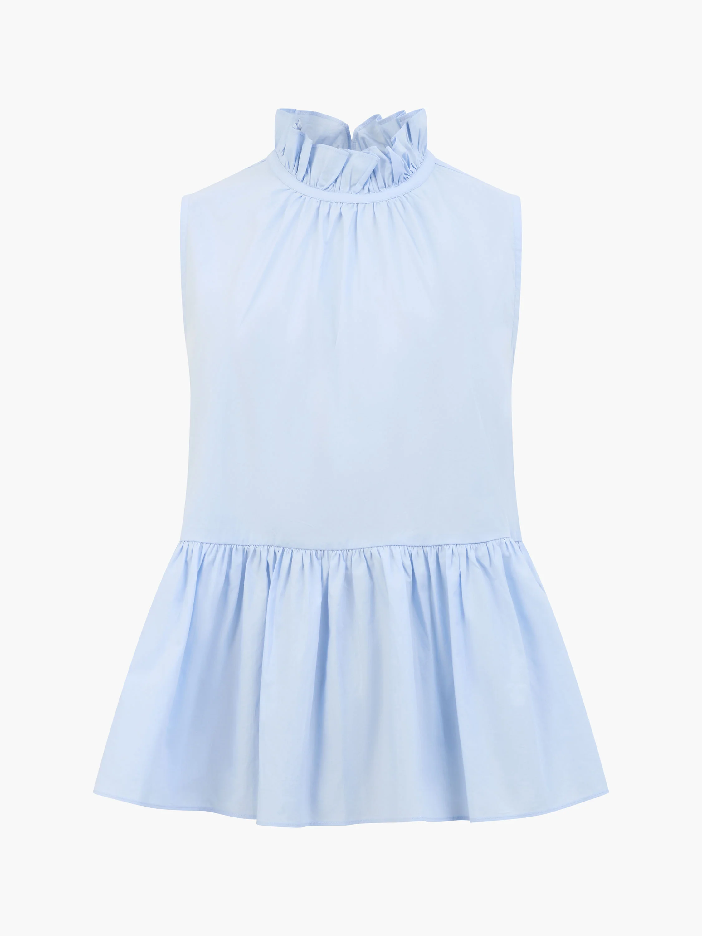 High Neck Sleeveless Poplin Top - Image 7
