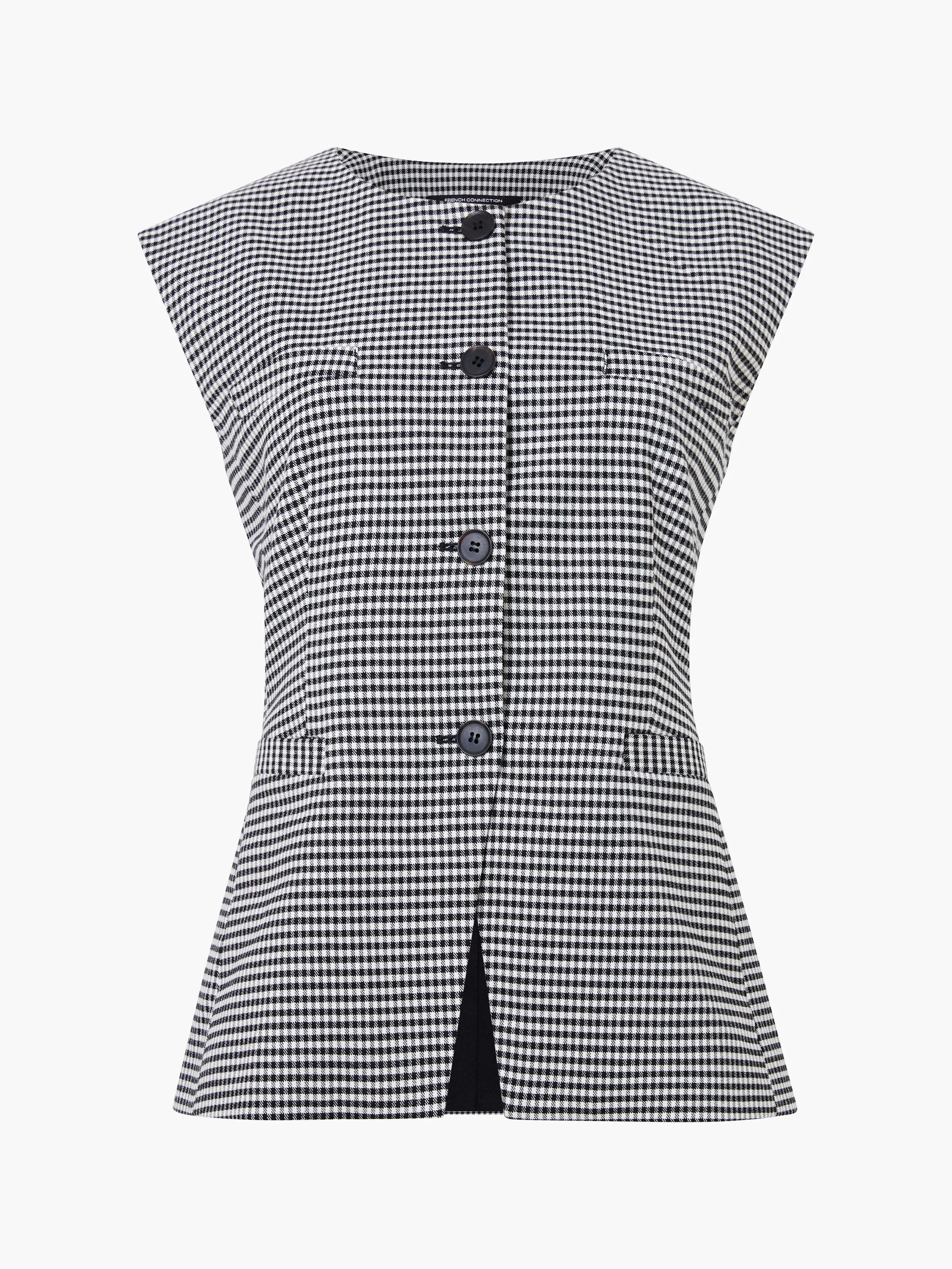 Holden Houndstooth Crew Neck Waistcoat - Image 6