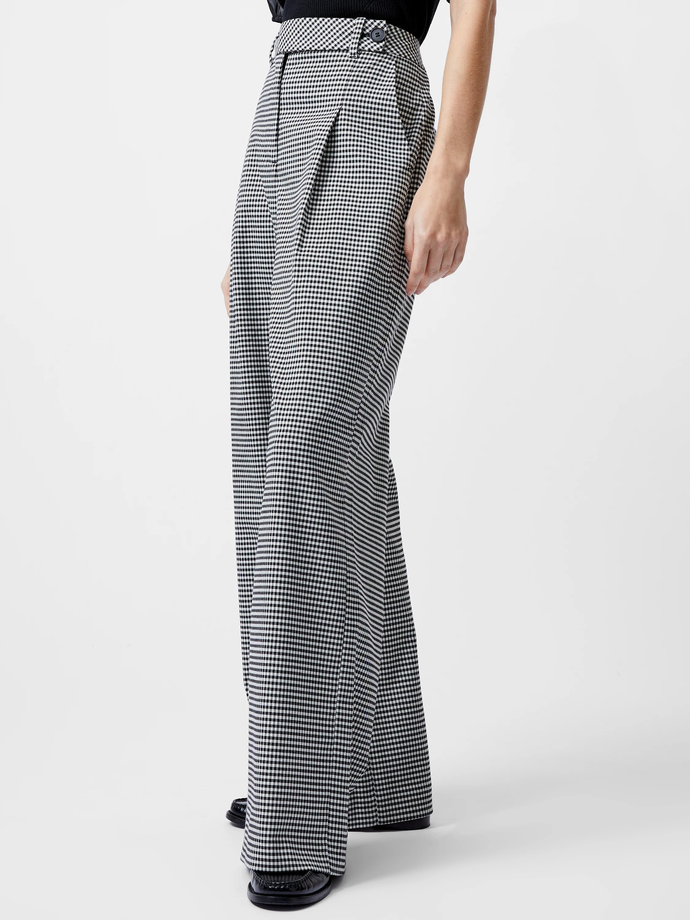 Holden Houndstooth Wide Leg Trousers - Image 2