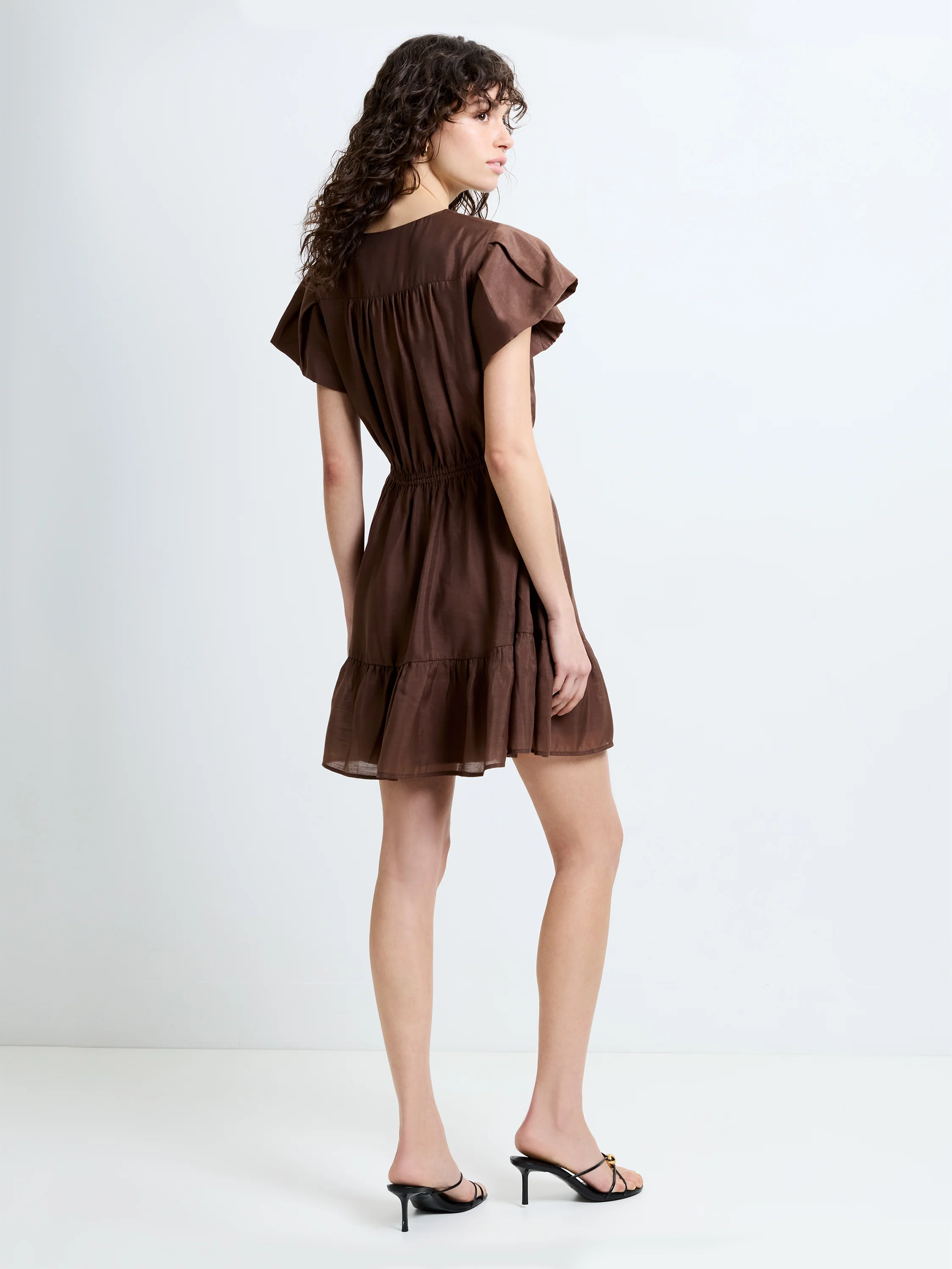 Holland Flutter Sleeve Mini Dress - Image 5