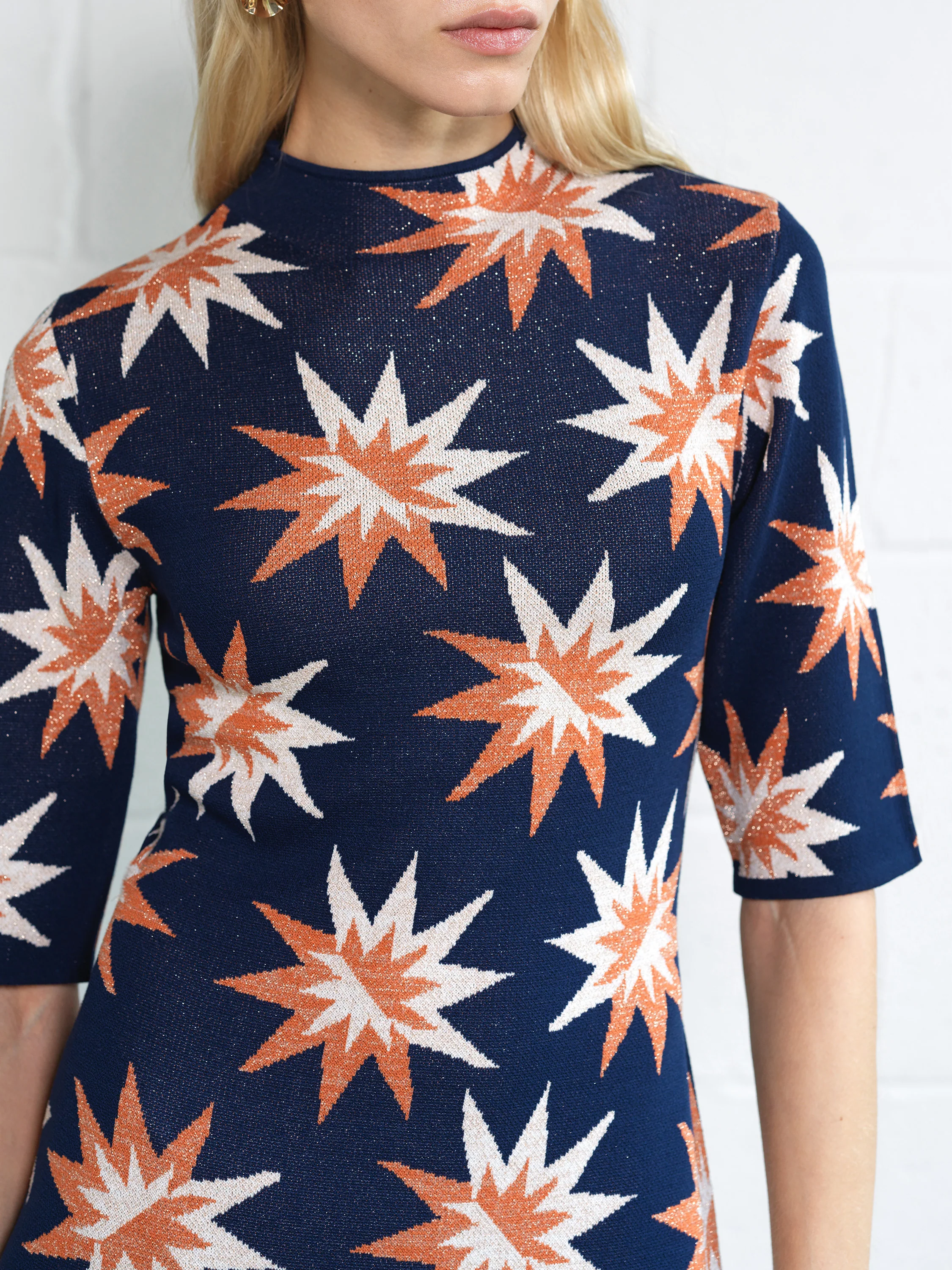 Imelda Star Jacquard Knit Dress - Image 2