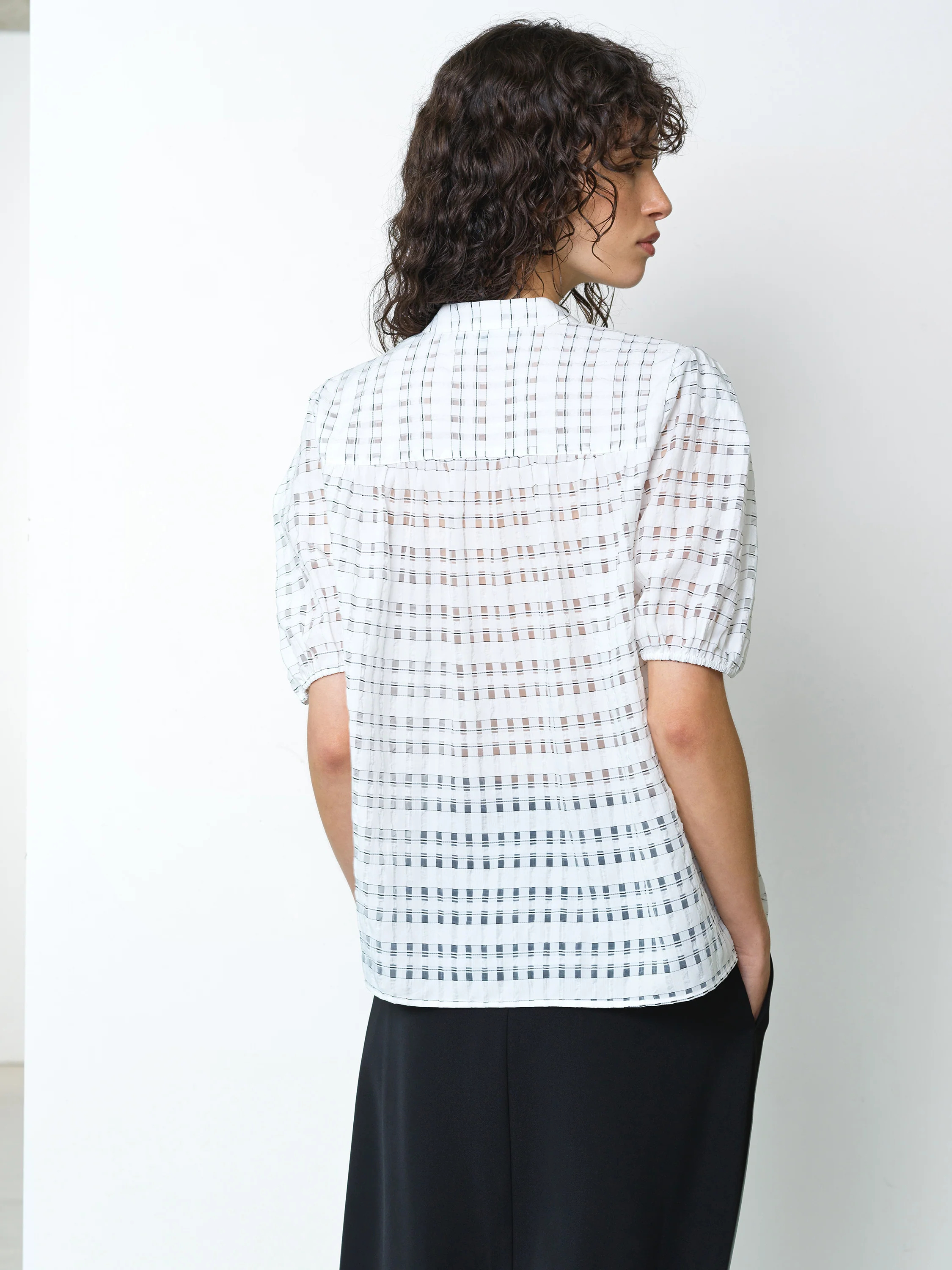 Imme Shadow Check Popover Shirt - Image 5