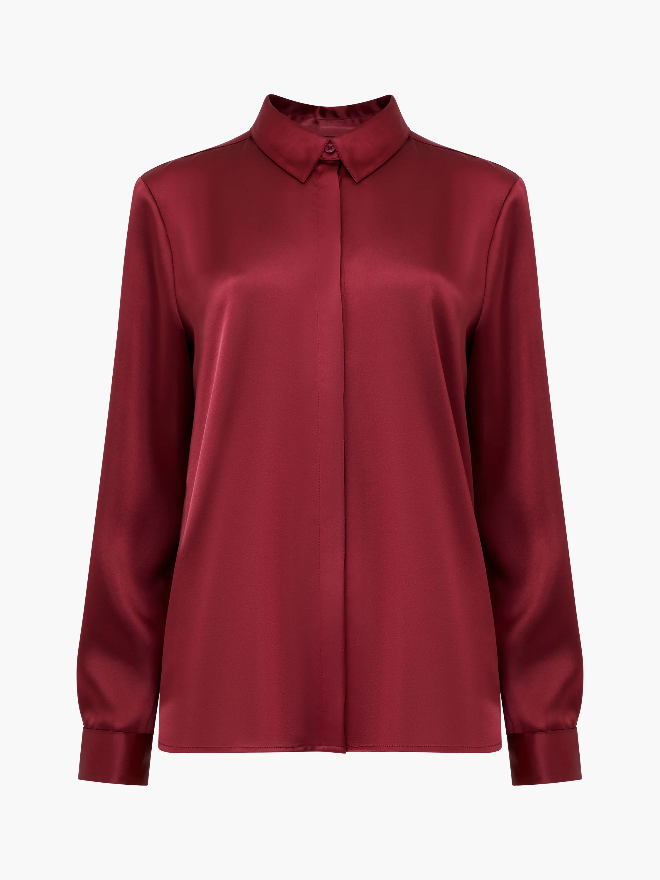 Irina Satin Long Sleeve Shirt - Image 6