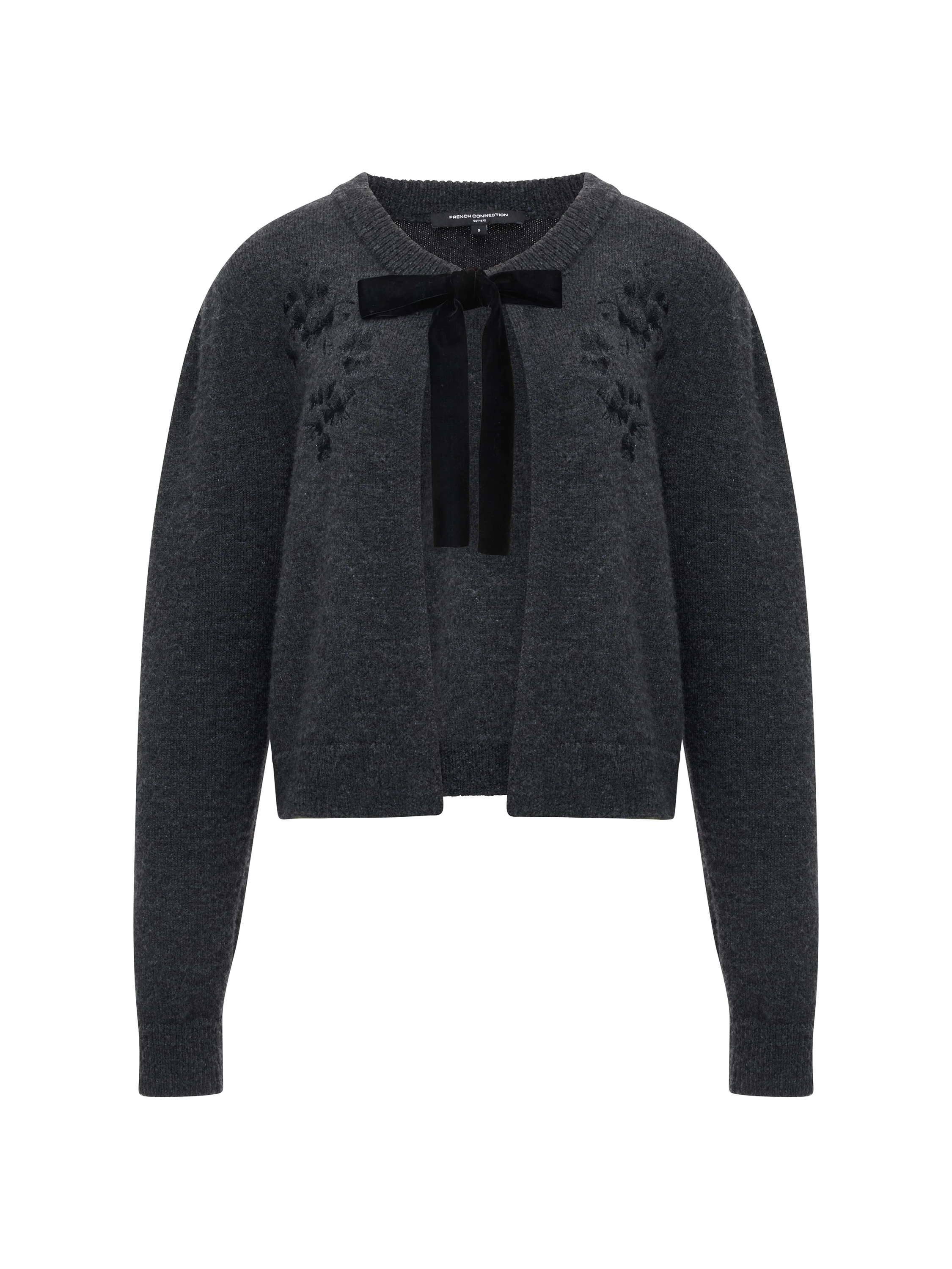 Irma Front Velvet Bow Cardigan - Image 5
