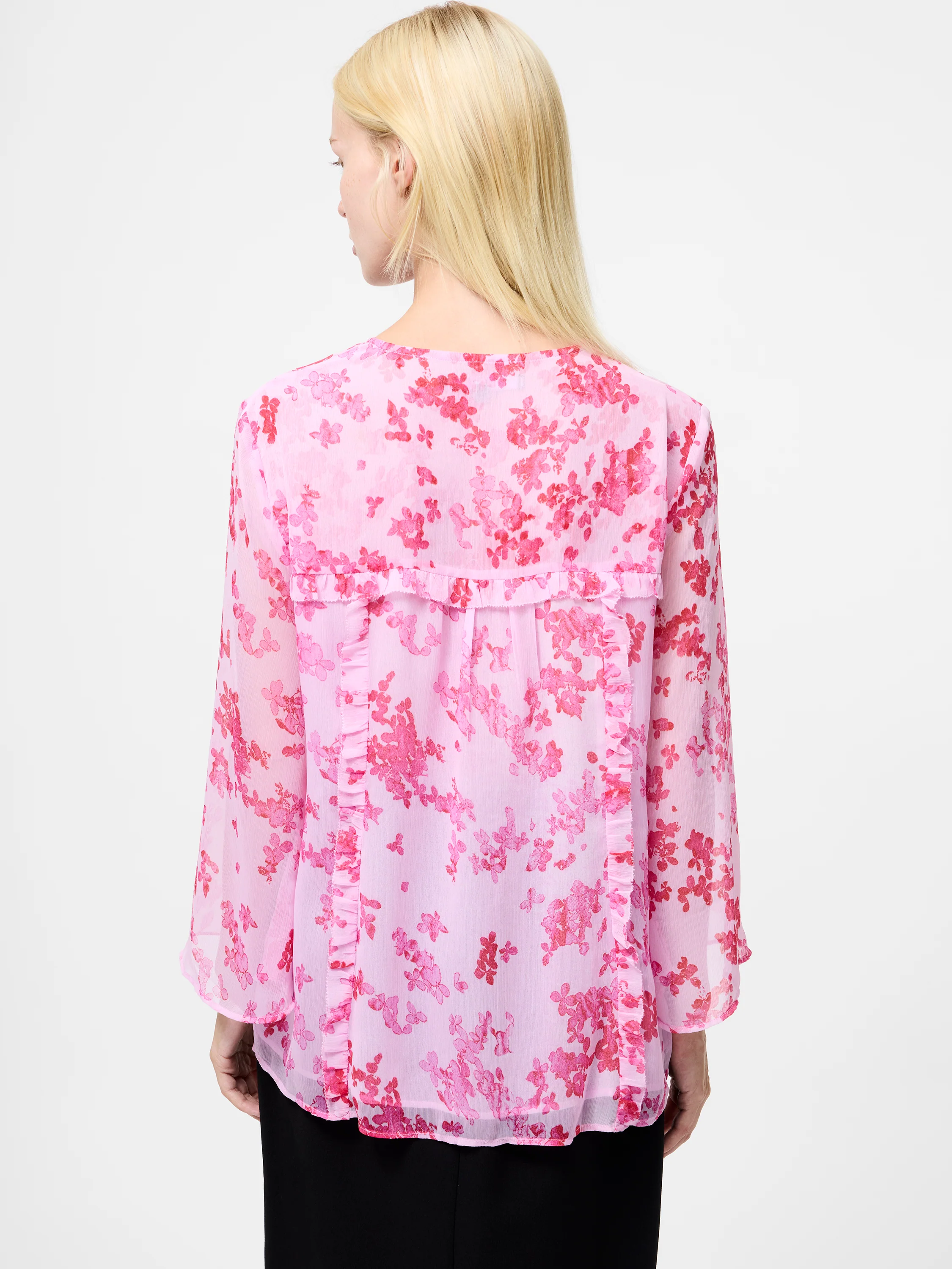 Isla Hallie Crinkle Tie Neck Top - Image 6