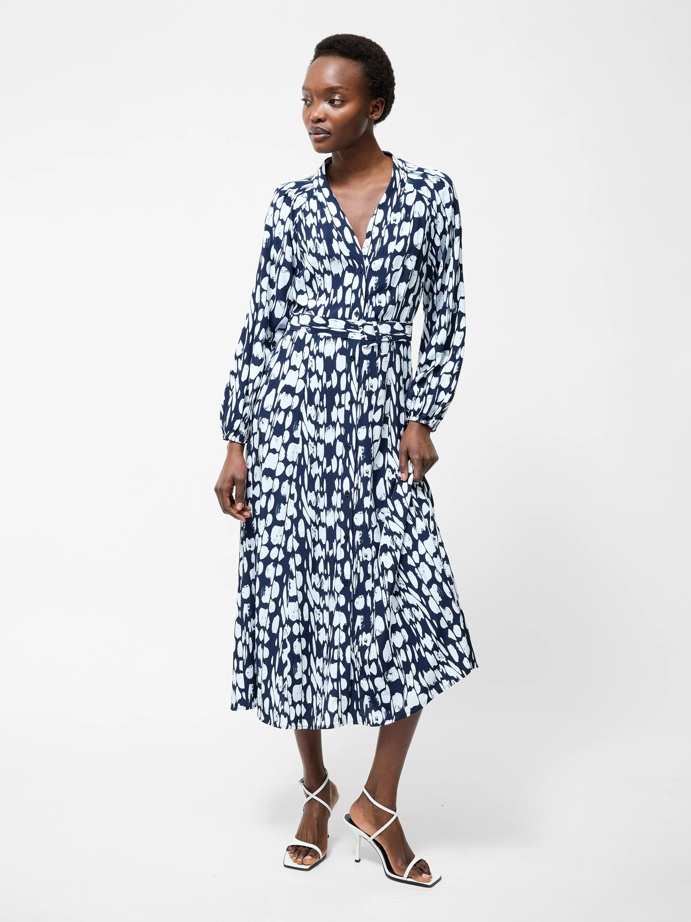 Islanna Long Sleeve Belted Midi Dress - Image 3