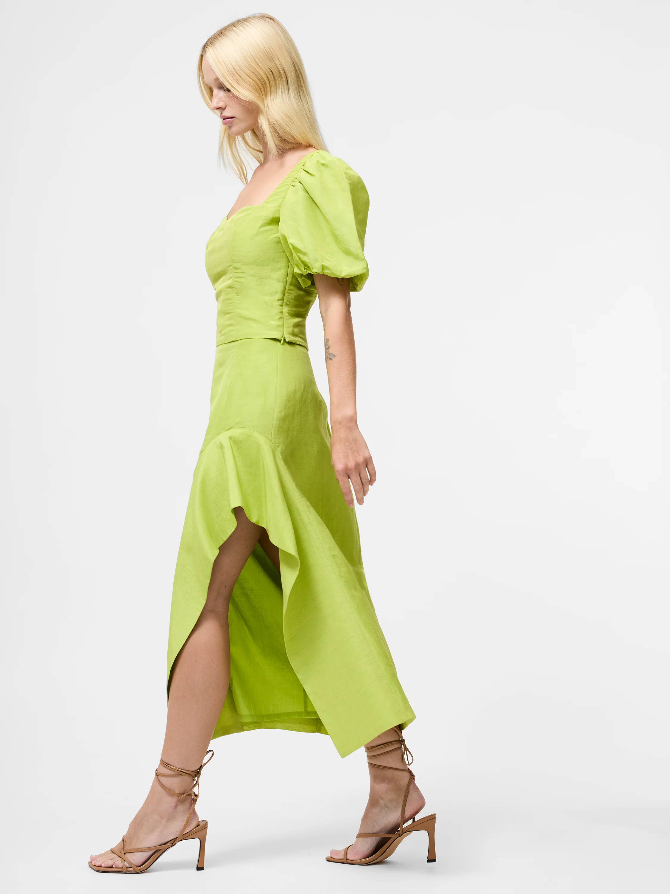 Islay Linen Ruffle Midi Skirt - Image 4