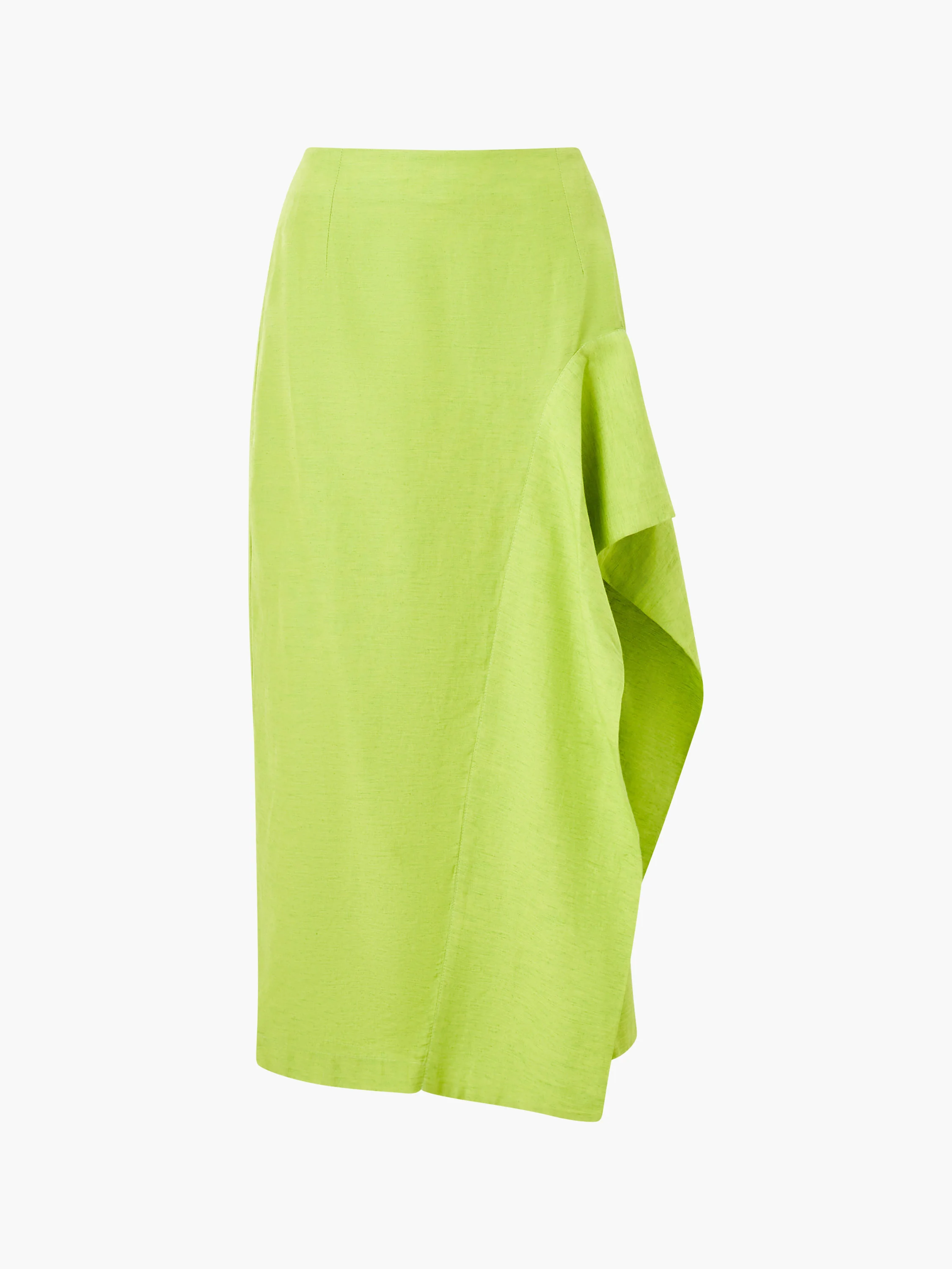 Islay Linen Ruffle Midi Skirt - Image 8