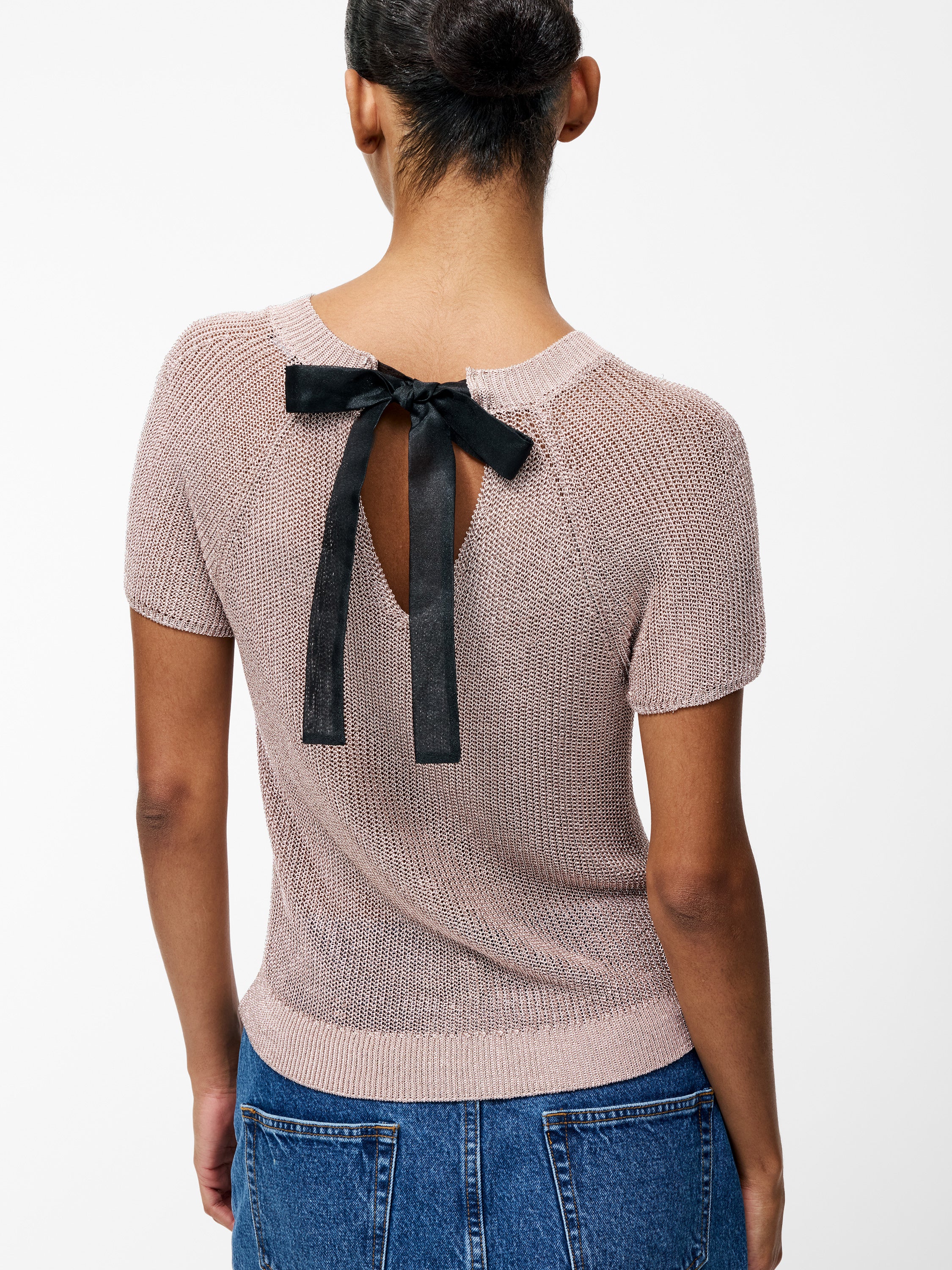Jada Short Sleeve Bow Back Jumper - Image 4