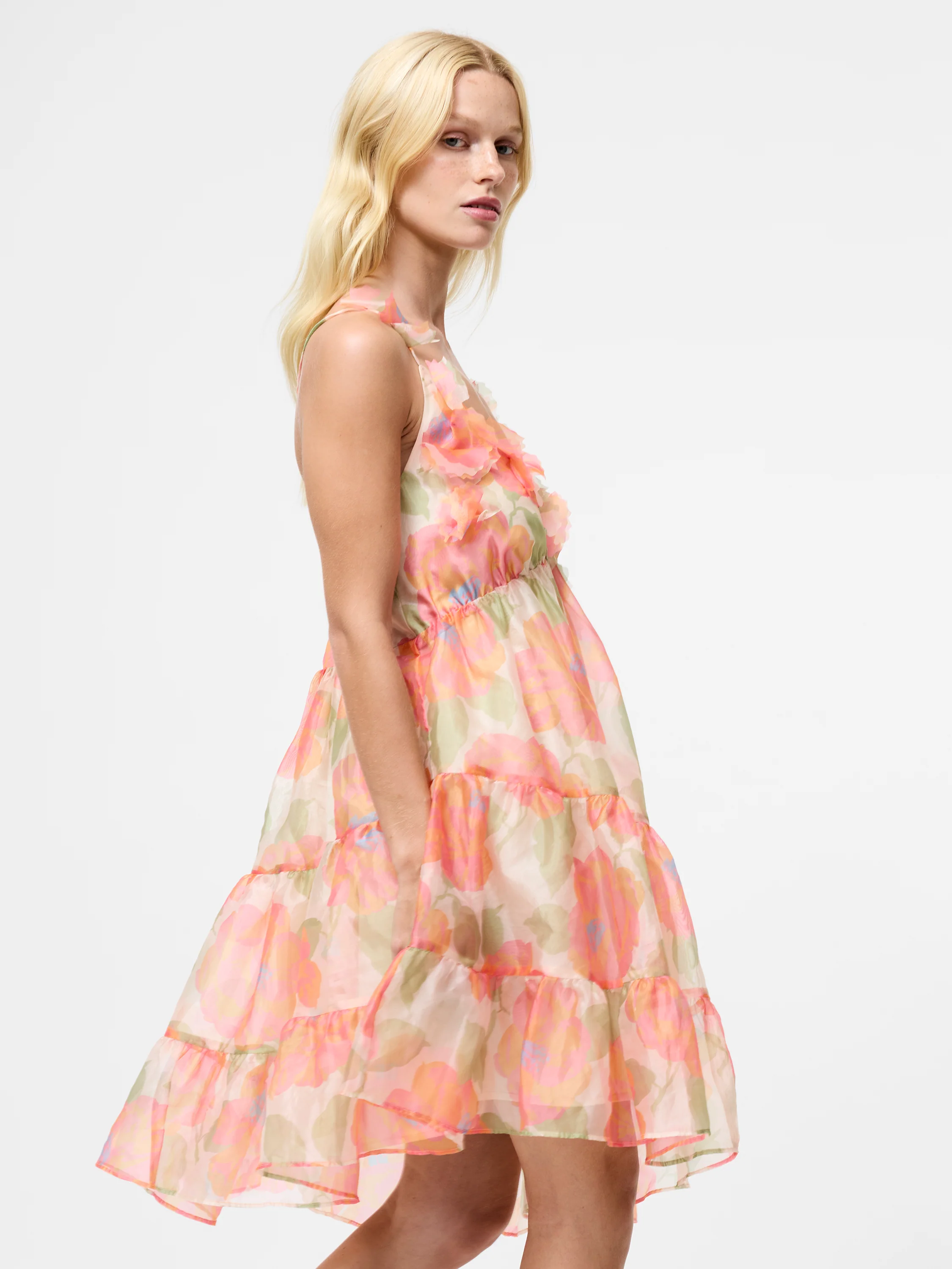 Jasmine Organza Halterneck Mini Dress - Image 4