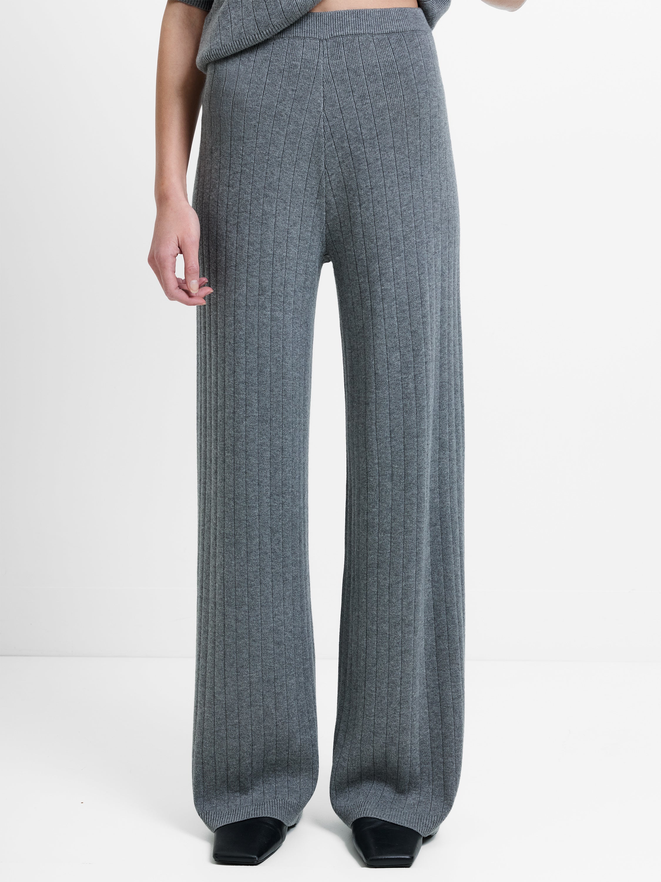 Javier Knit Wide Leg Trousers - Image 2