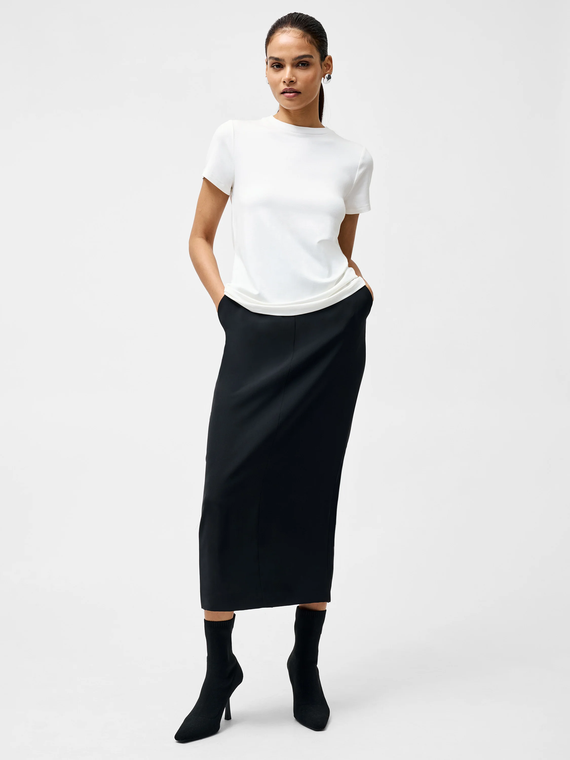 Justine Jersey Back Ruching T-Shirt - Image 4