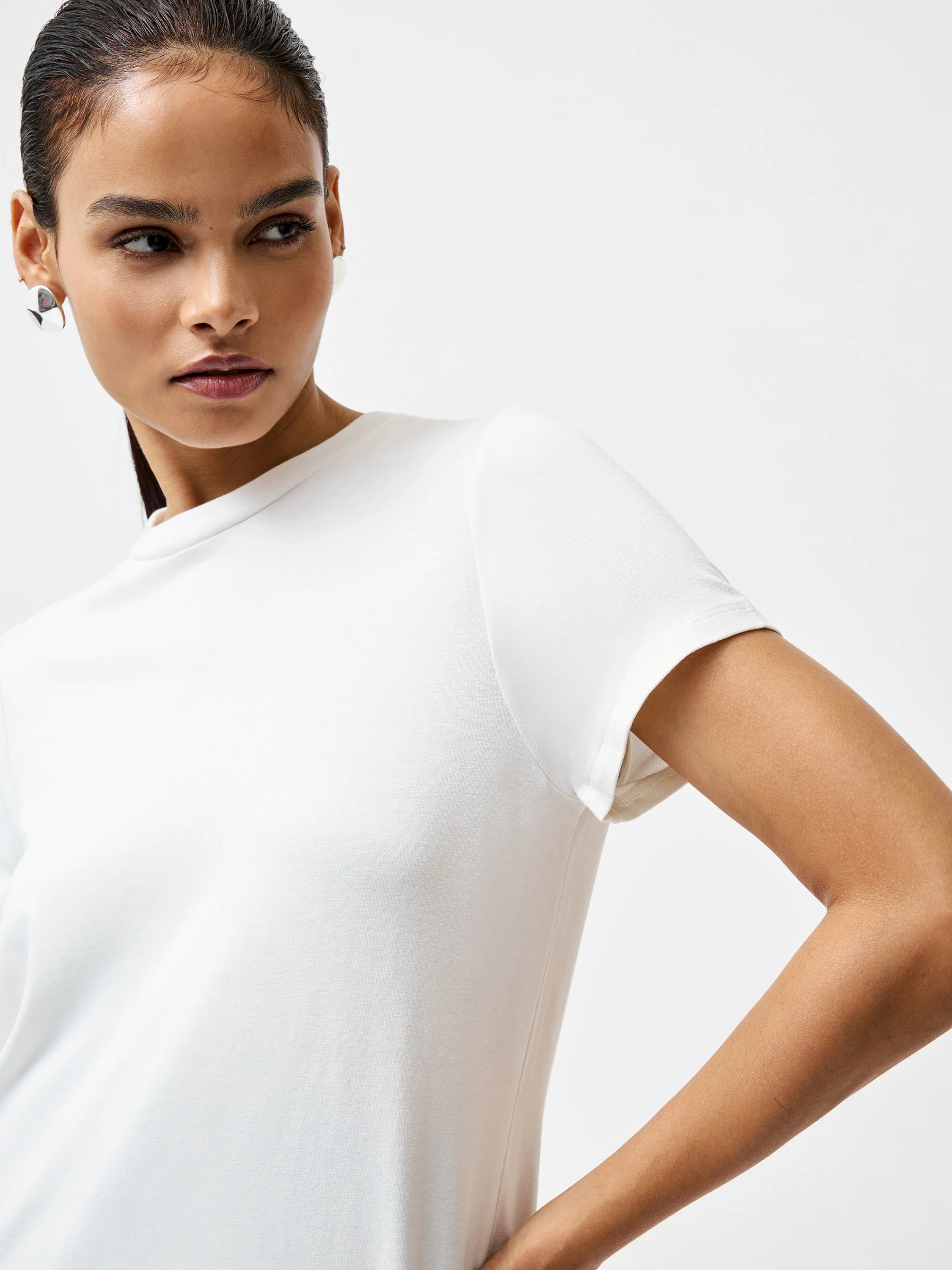 Justine Jersey Back Ruching T-Shirt - Image 5