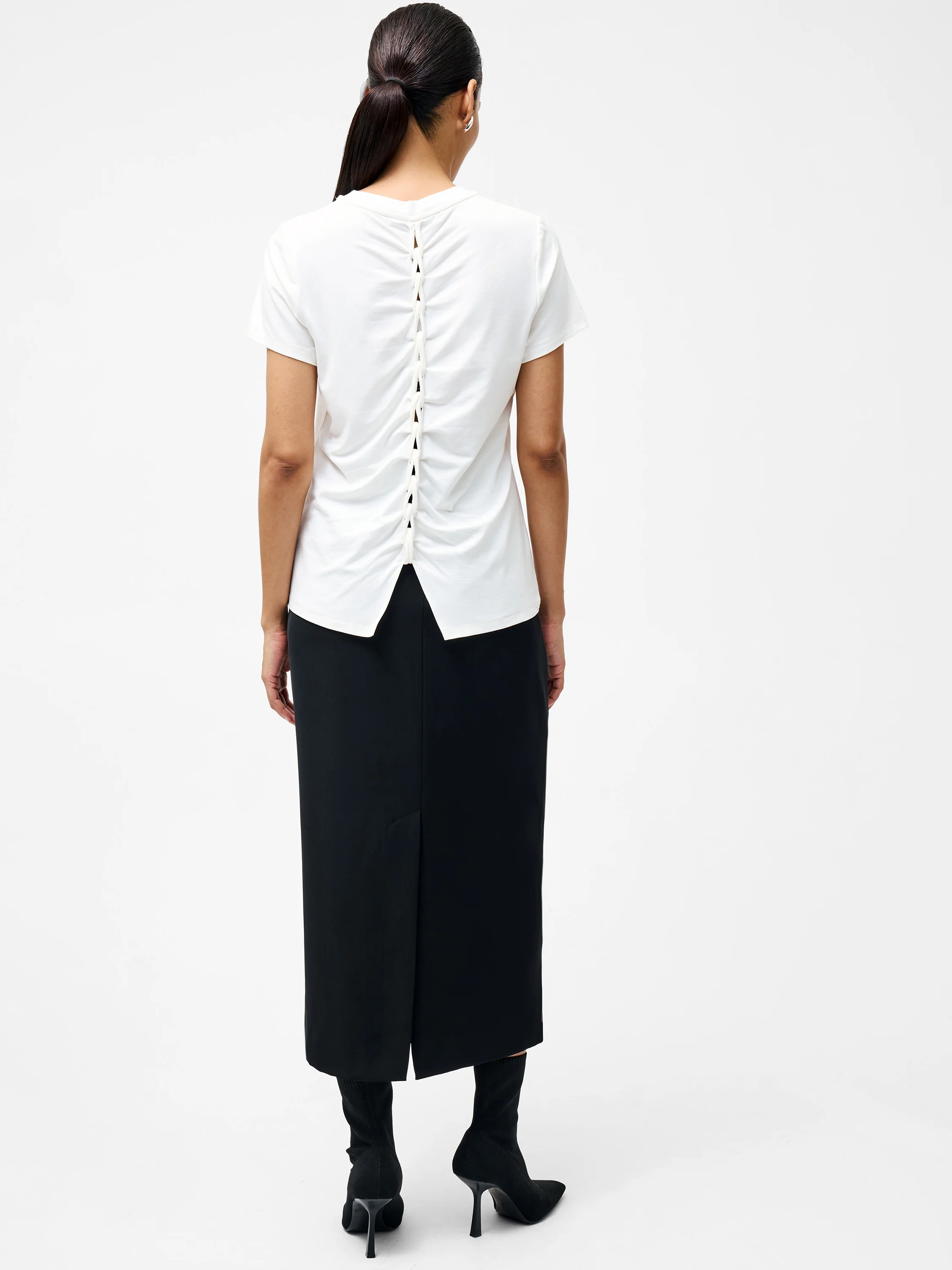Justine Jersey Back Ruching T-Shirt - Image 6