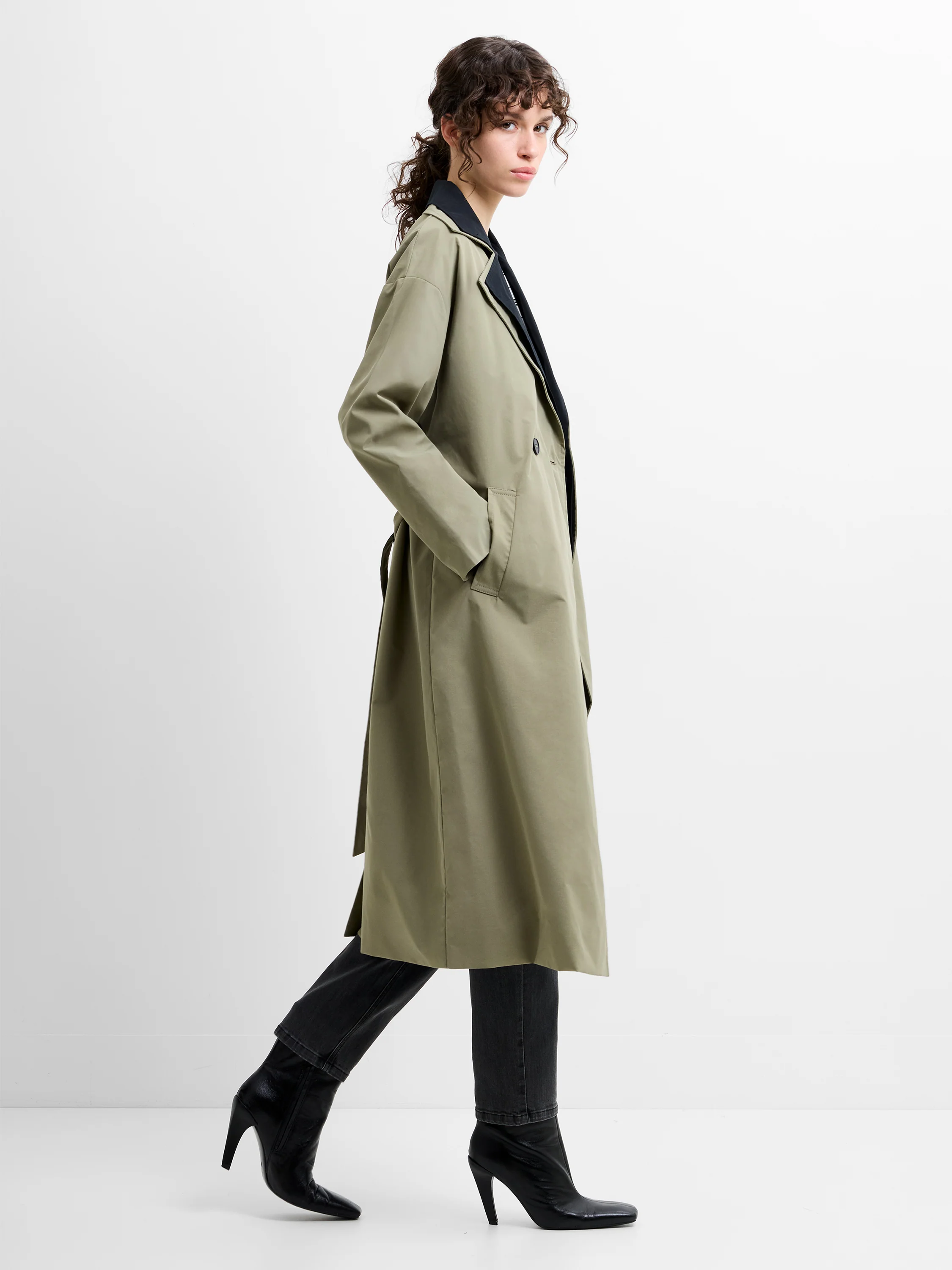 Kaci Double Collar Trench Coat - Image 3