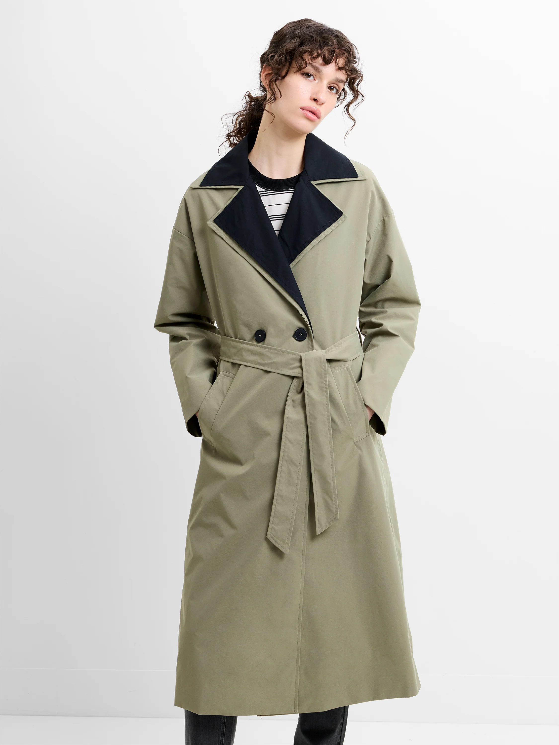 Kaci Double Collar Trench Coat - Image 4