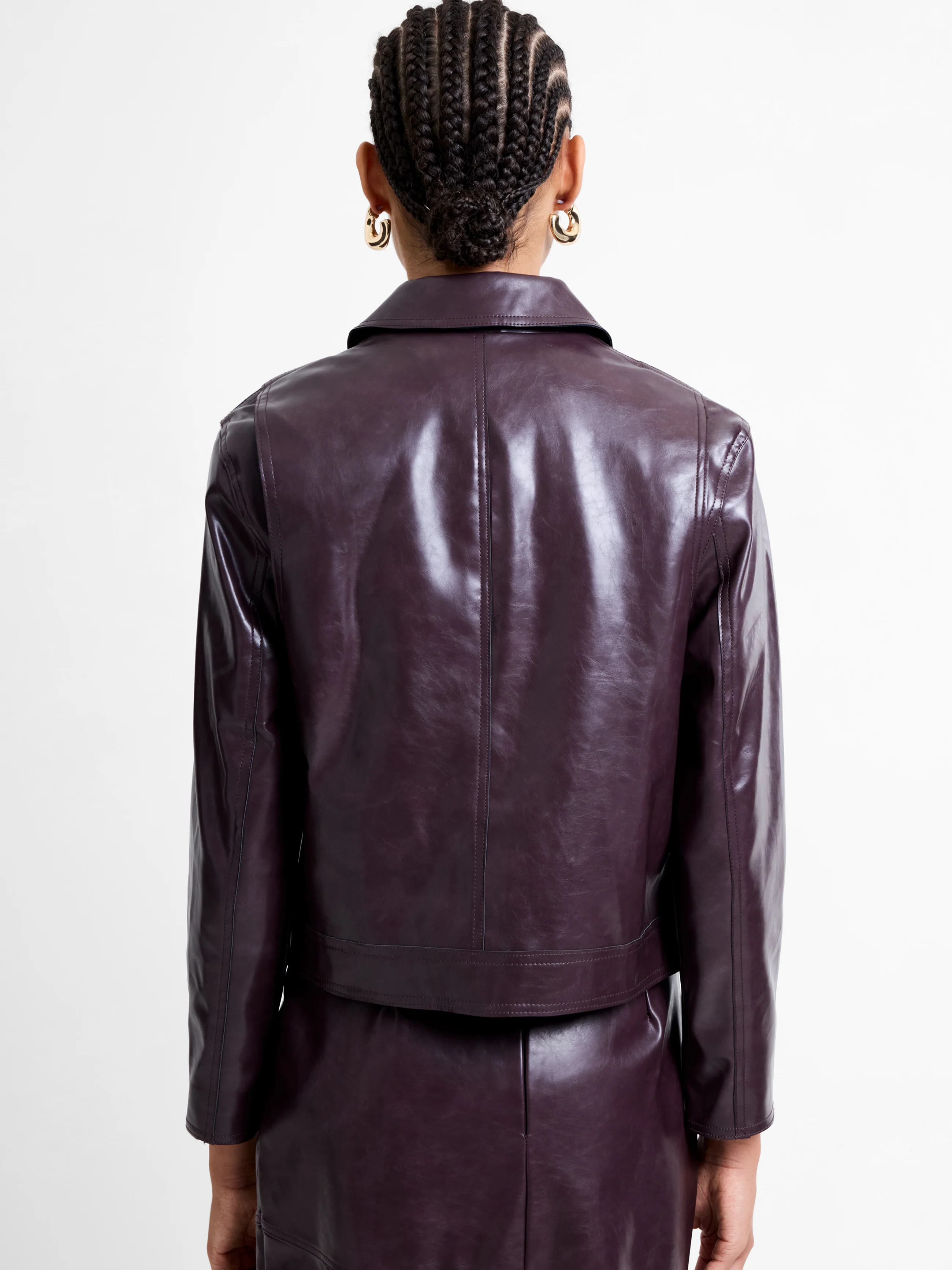 Kayleigh PU Bomber Jacket - Image 7