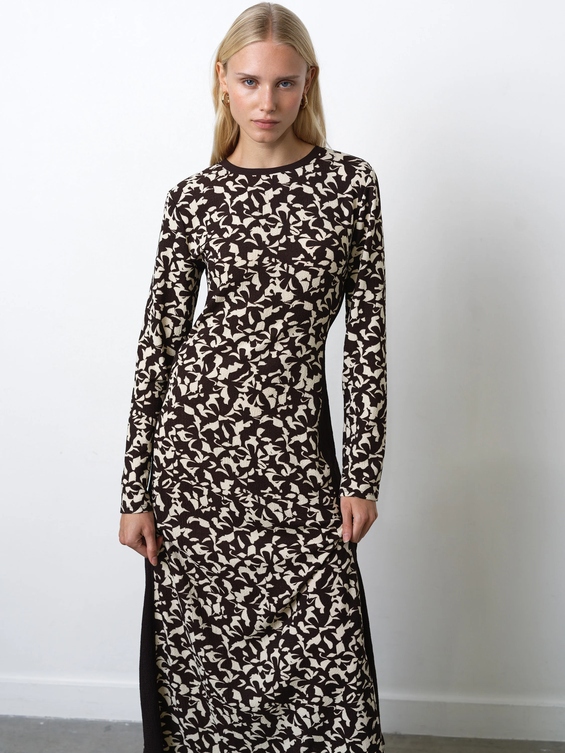 Kelly Print Jersey Long Sleeve Dress - Image 2