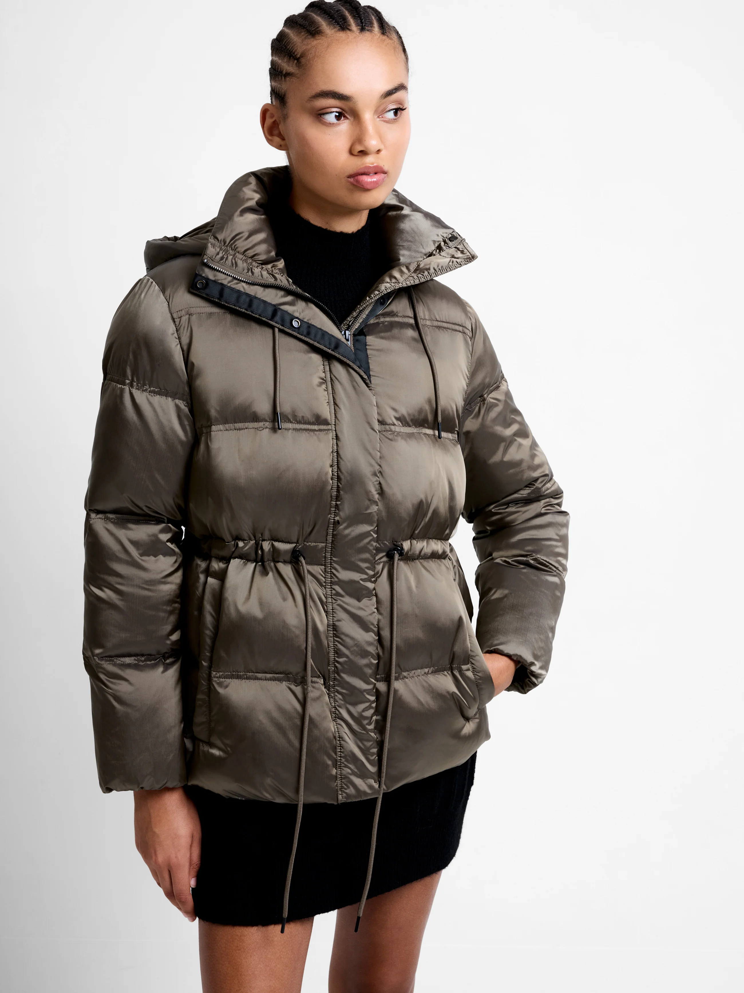 Kendra Nylon Hooded Puffer Jacket - Image 3