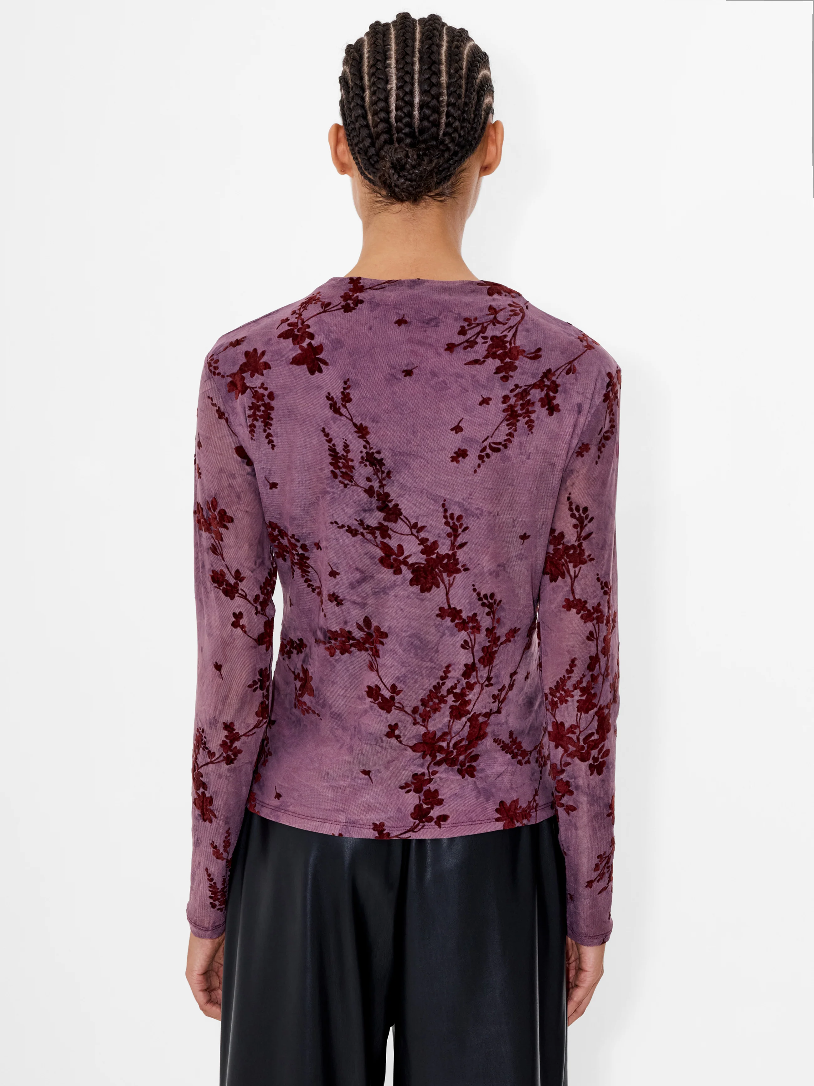 Kenny Mesh Velvet Devore Top - Image 5