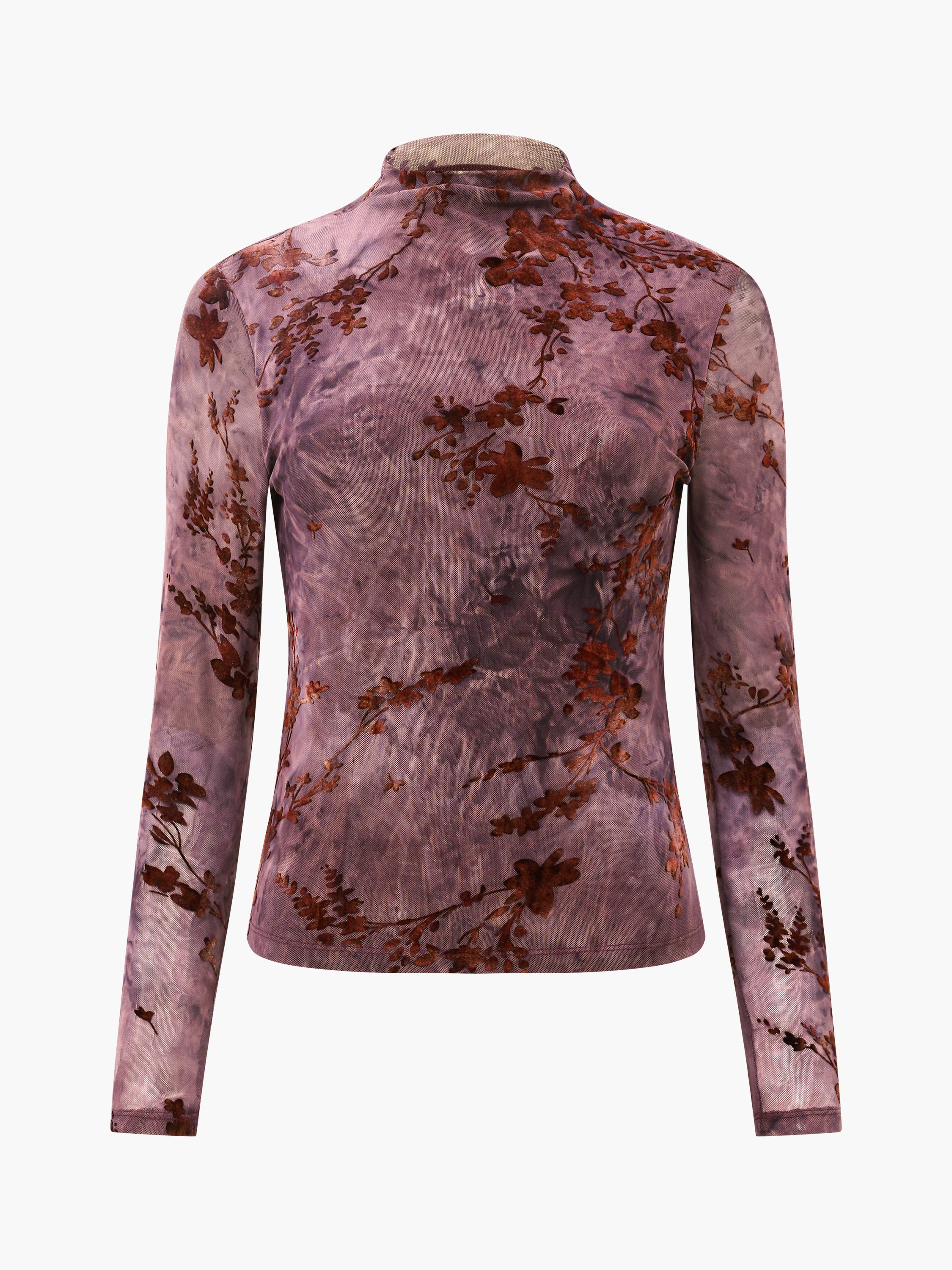 Kenny Mesh Velvet Devore Top - Image 6