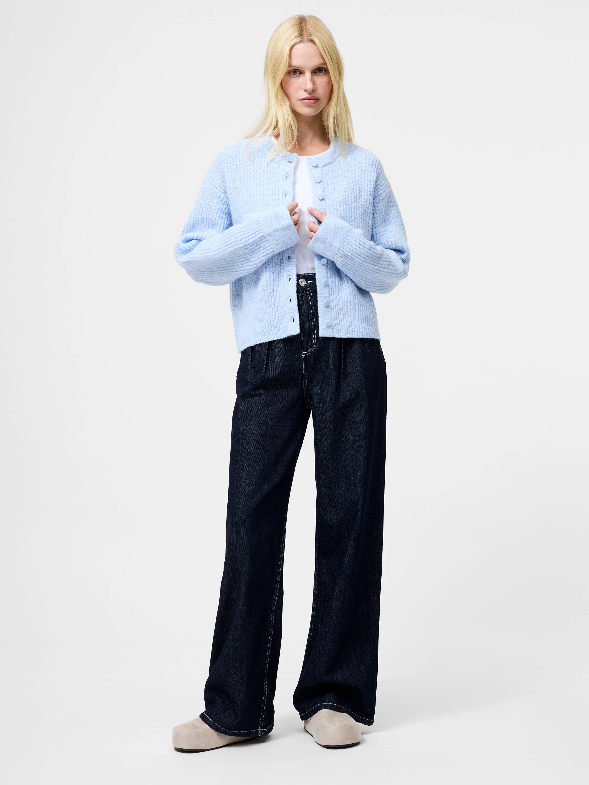 Kezia Recycled Knit Long Sleeve Cardigan - Image 2
