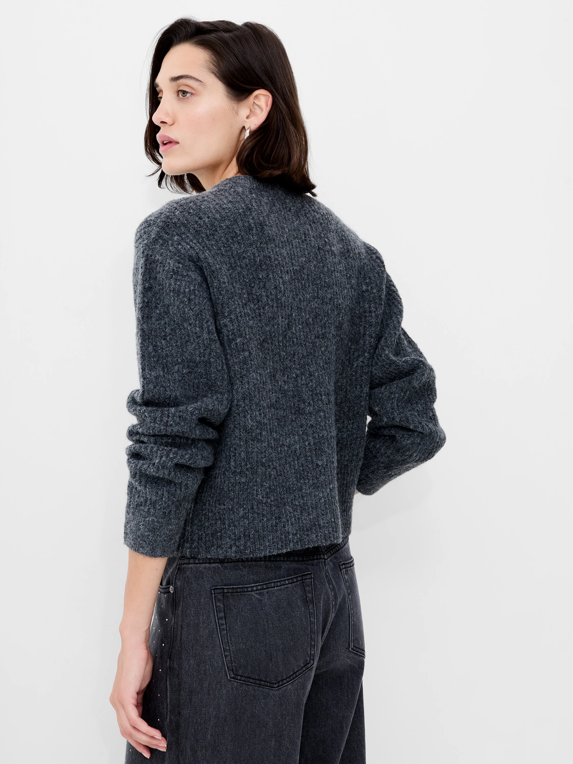 Kezia Recycled Knit Long Sleeve Cardigan - Image 4