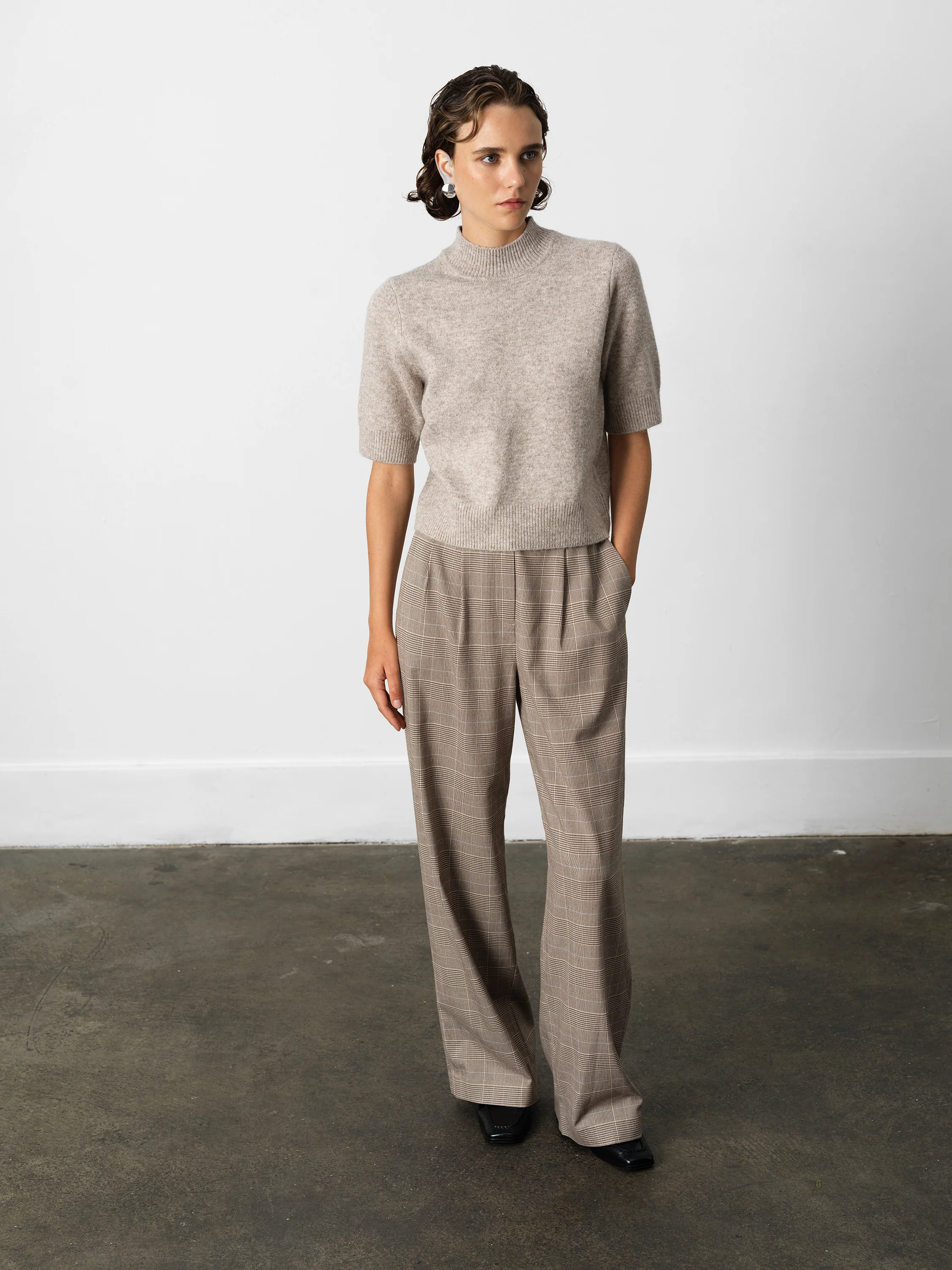 Kezia Recycled Short Sleeve Mock Neck Jumper - Image 4