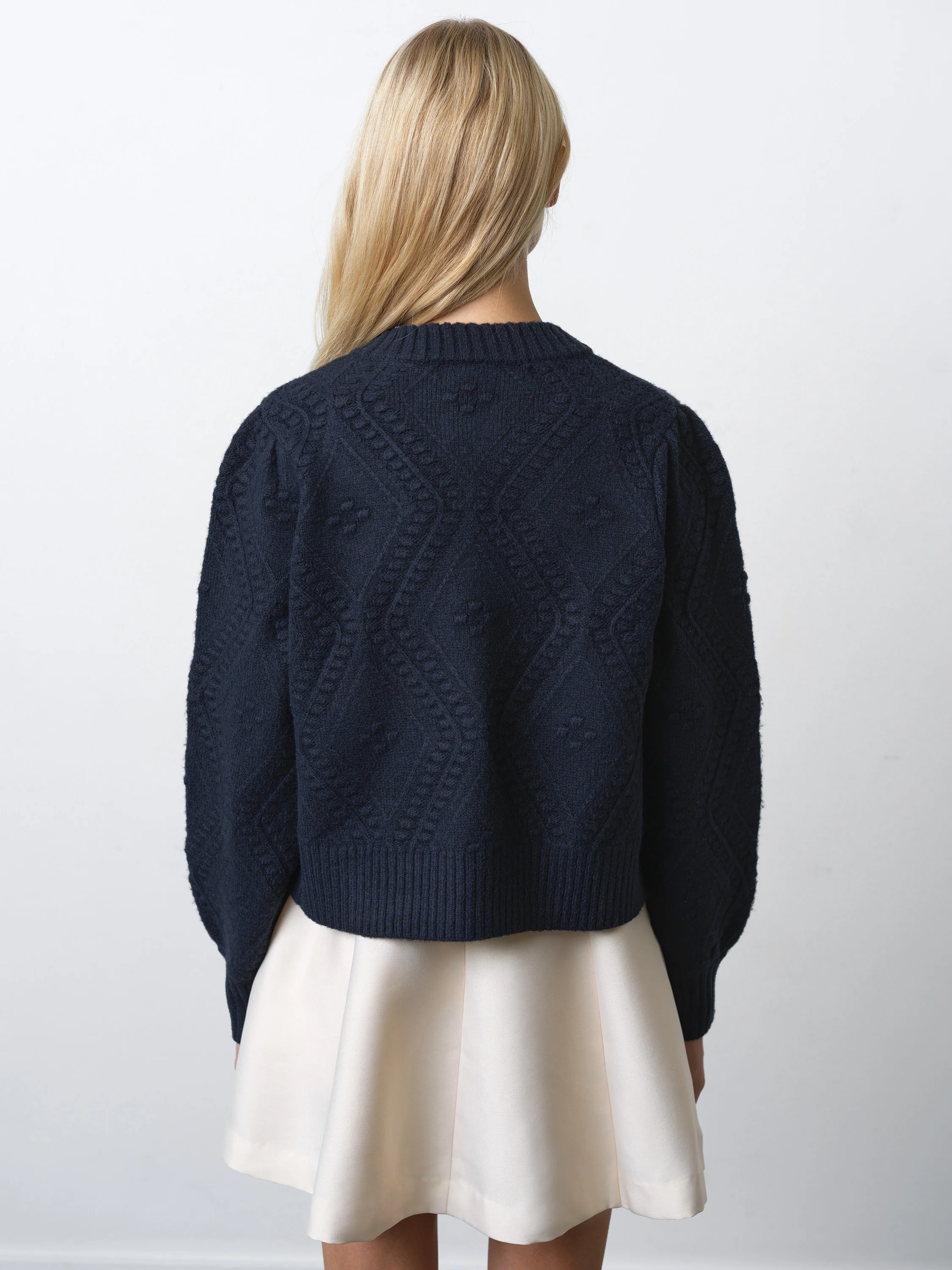 Kitty Recycled Bobble Bow Cardigan - Image 5