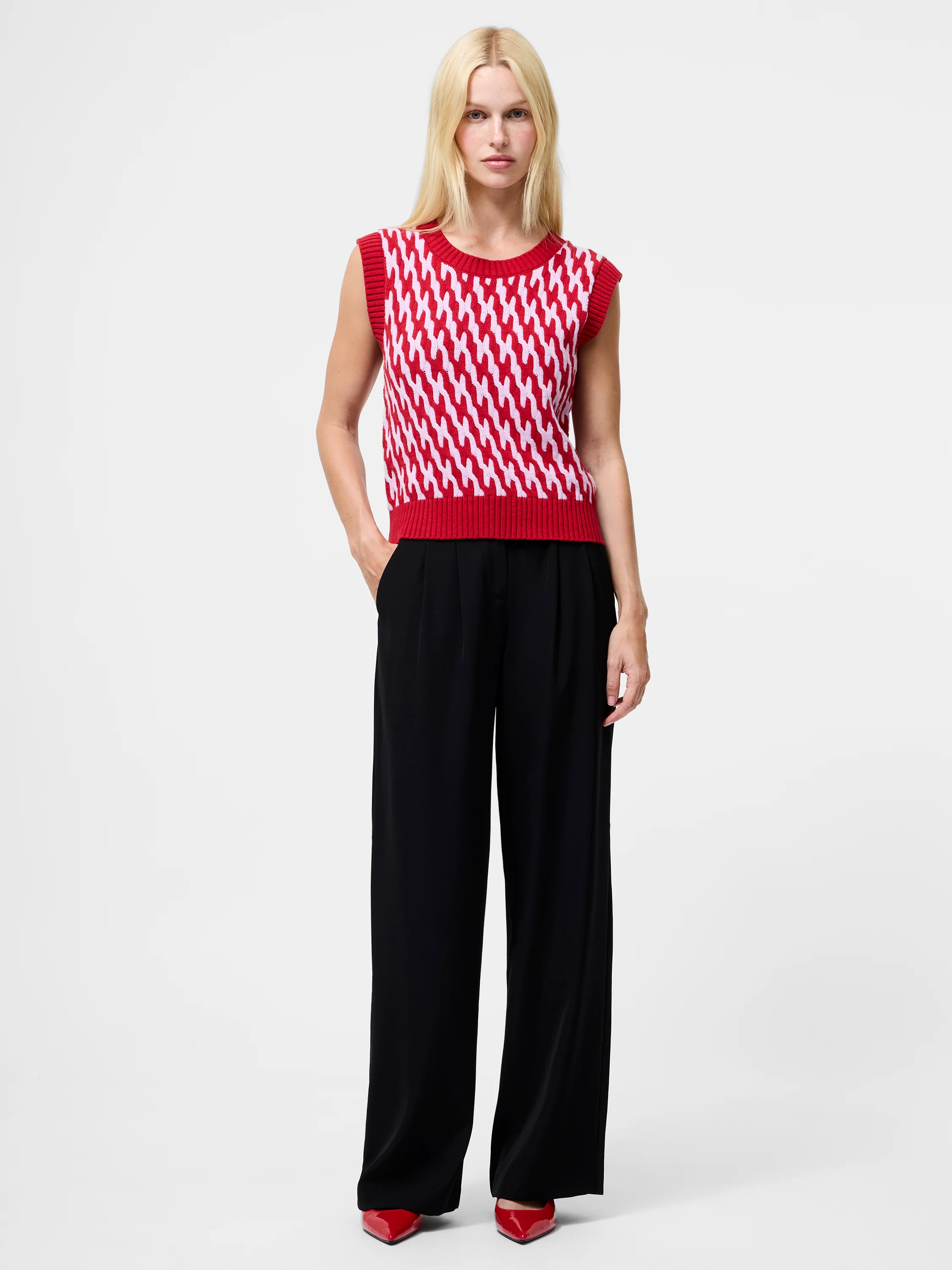 Klara Flec Abstract Striped Vest - Image 2