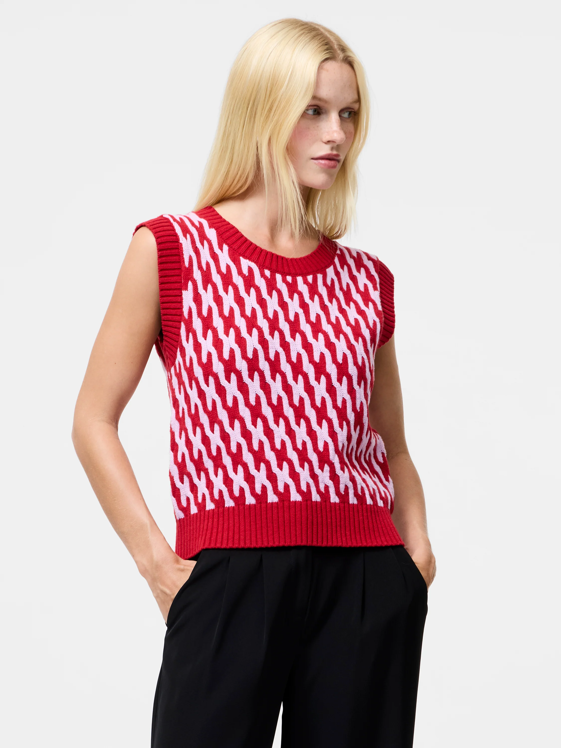 Klara Flec Abstract Striped Vest - Image 3